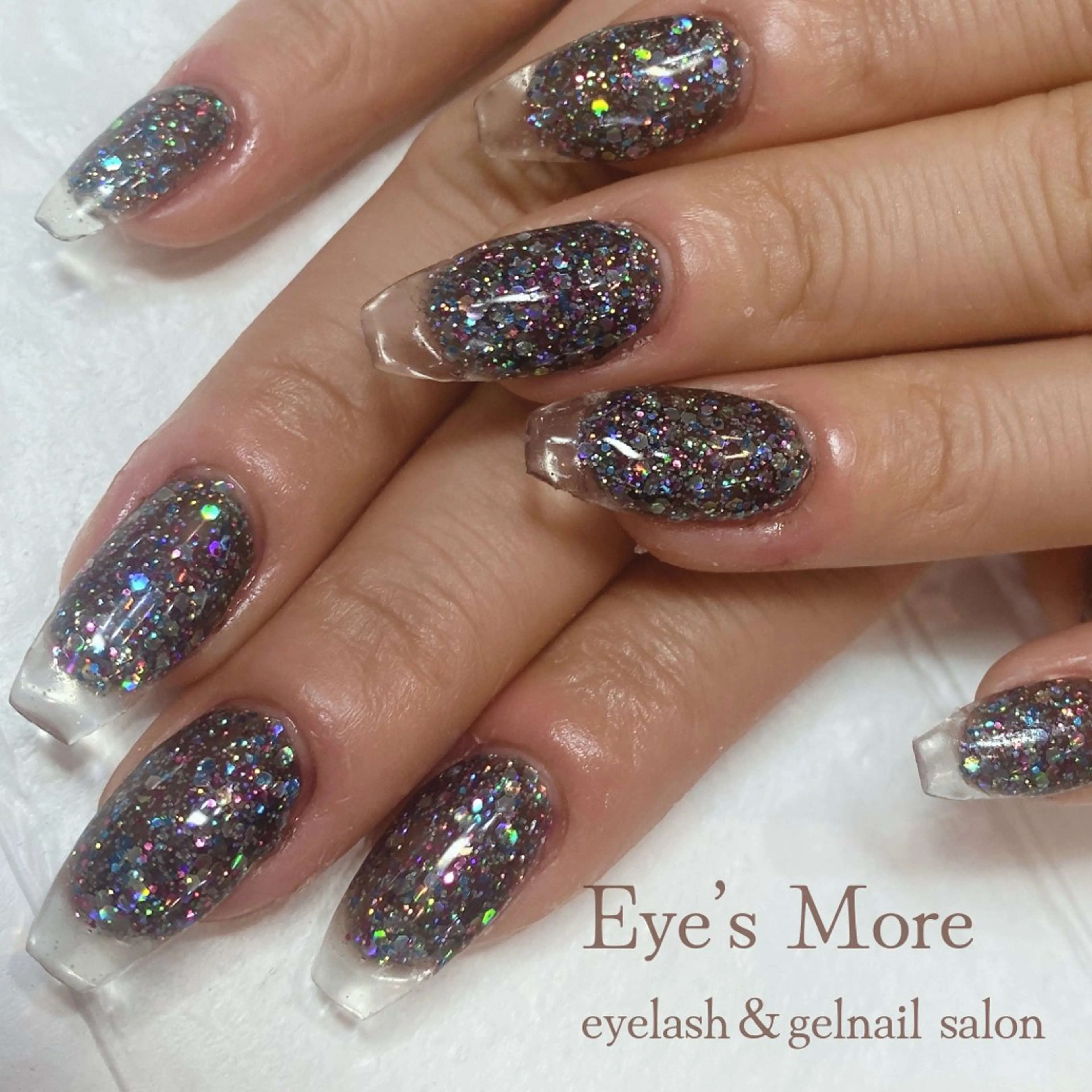 ネイル クリアネイル フレンチネイル ラメ(グリッター) ミラーネイル ハンドネイル ハンドケア Mai Nailistのネイルデザイン