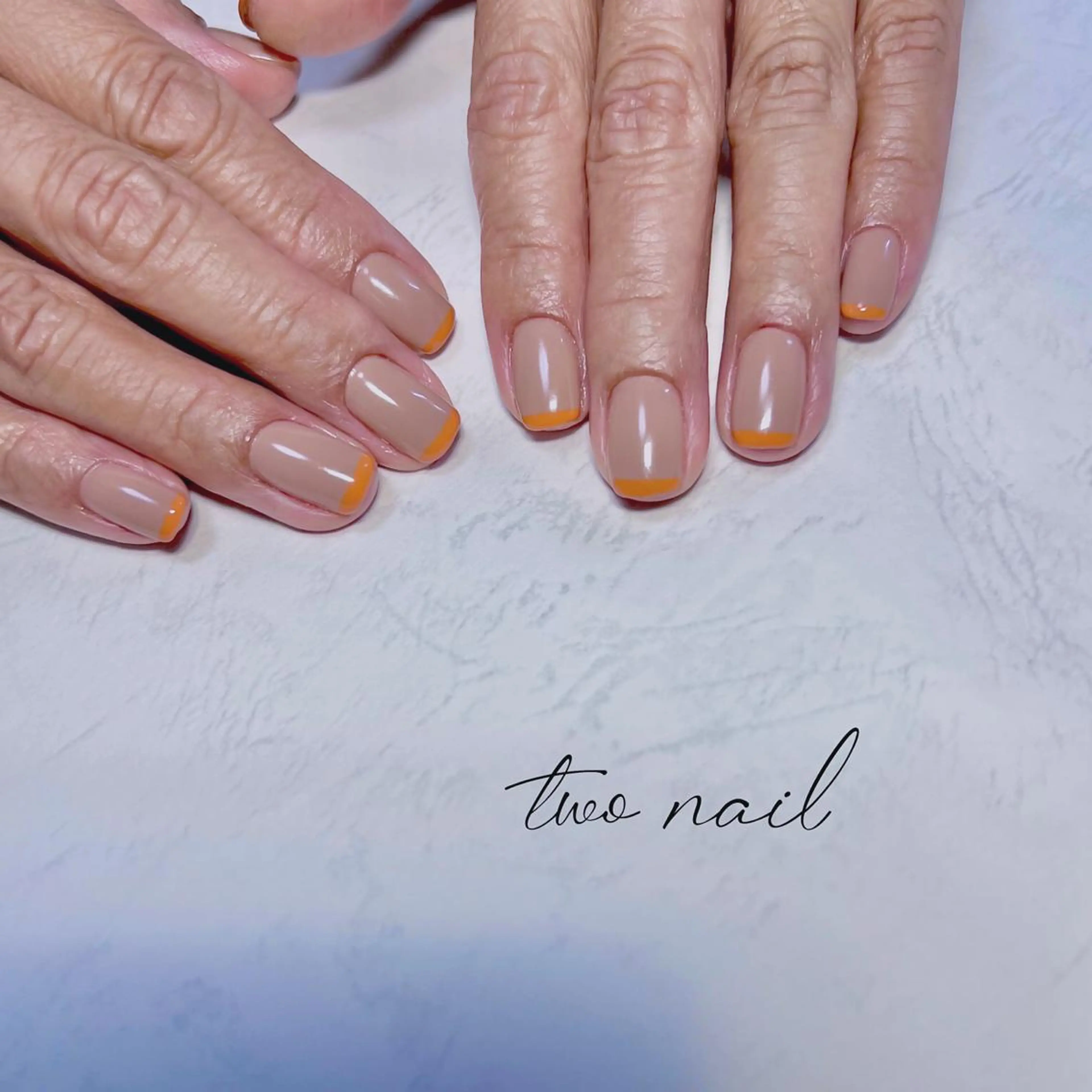 ネイル アートネイル フットネイル ハート ニュアンスネイル ホワイト two nailのネイルデザイン