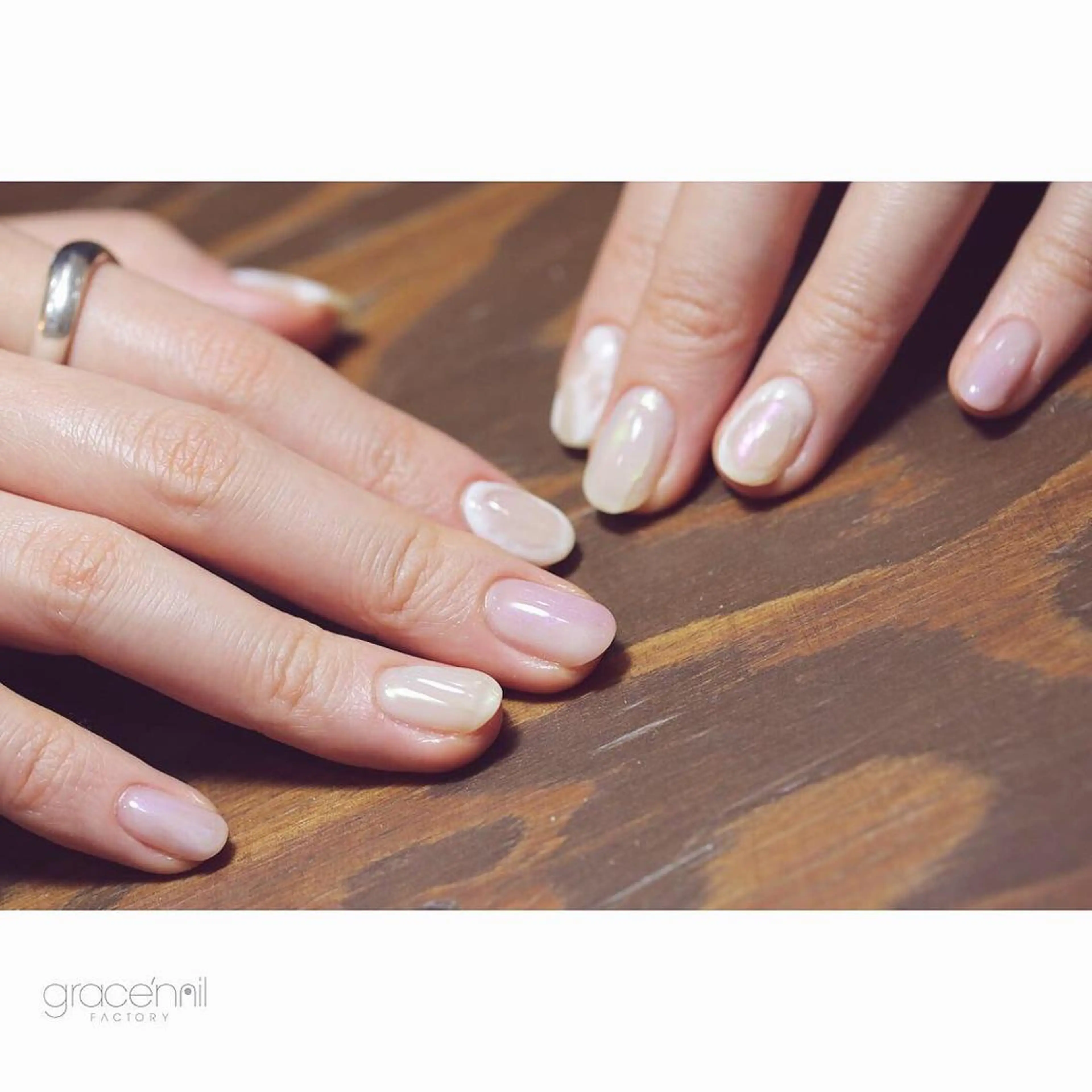 ネイル なんば堀江/育爪施術 ニュアンス✻Kaphのネイルデザイン