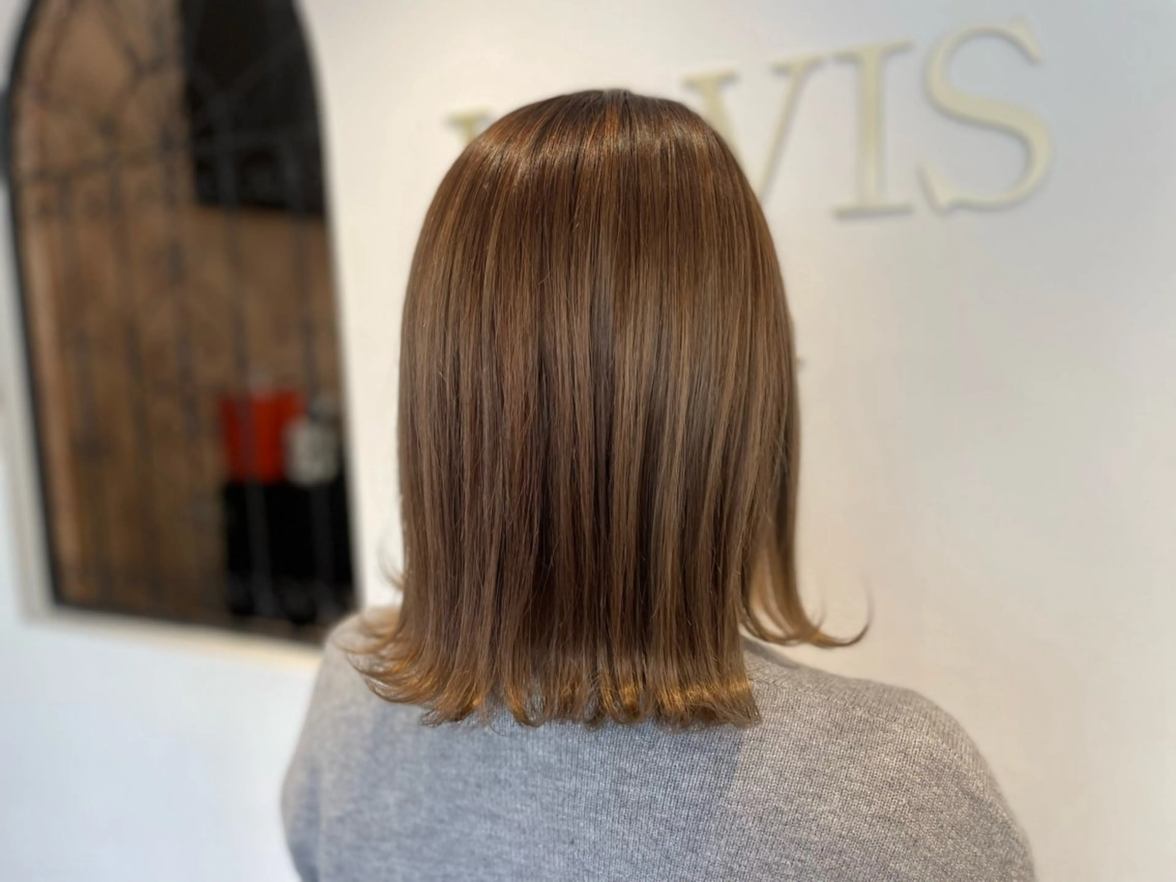 ミディアム カラー ヘアカラー トリートメント NANA🍊/熊谷 /縮毛矯正/髪質改善のヘアスタイル