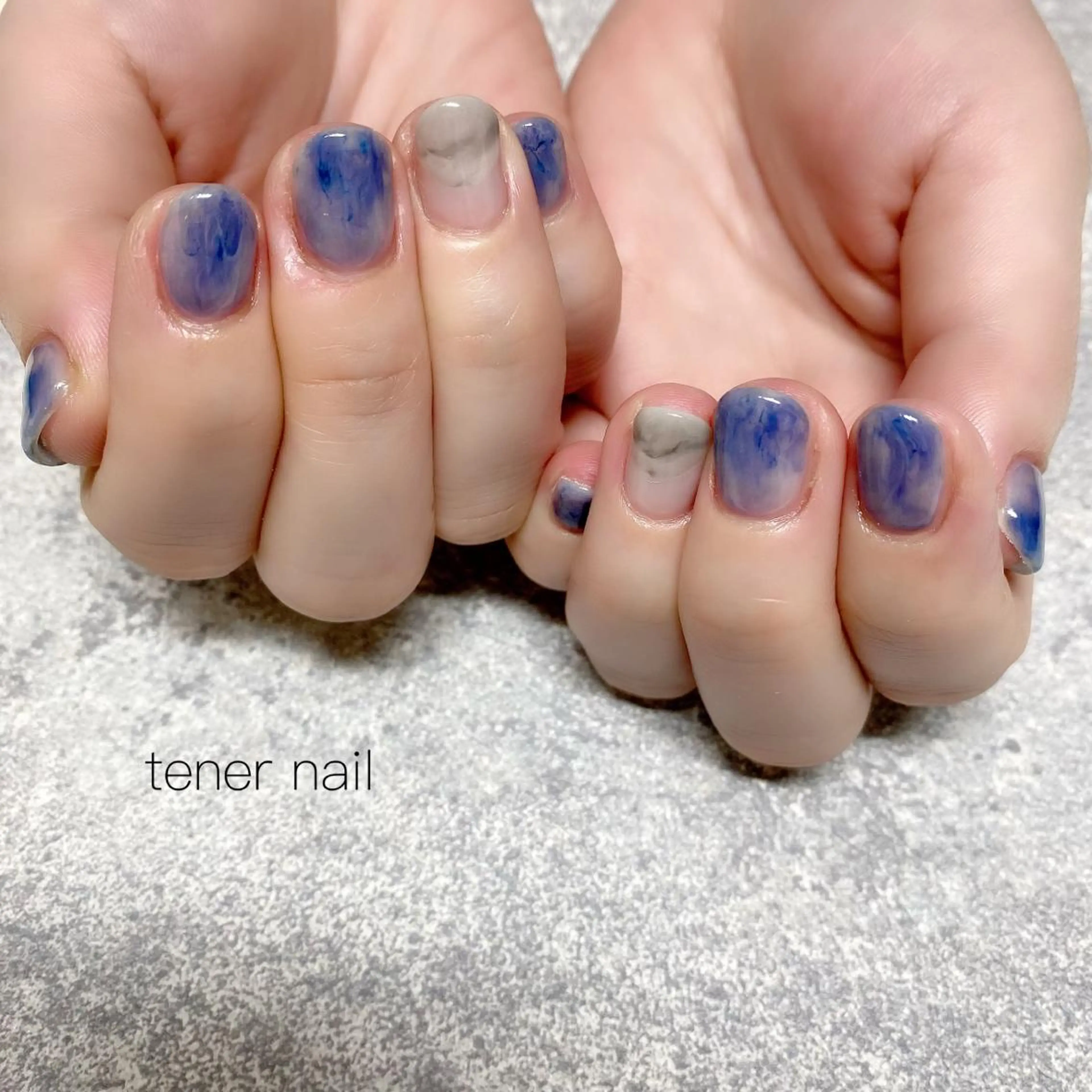 ネイル 大理石ネイル(マーブル) ニュアンスネイル テネルネイル tener nailのネイルデザイン