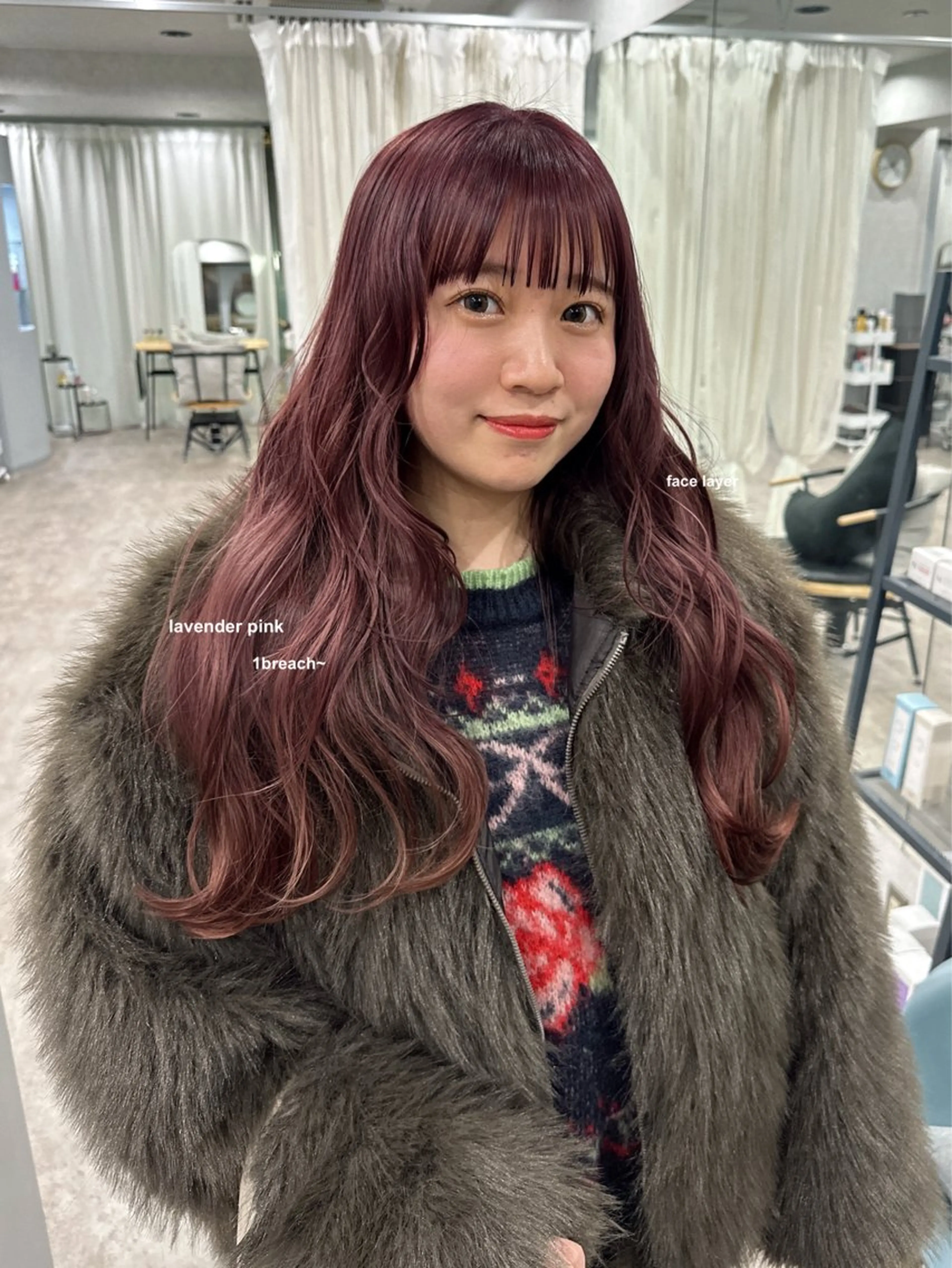 ロング カラー ヘアカラー トリートメント 韓国レイヤーカット/ 艶カラー/ noaのヘアスタイル