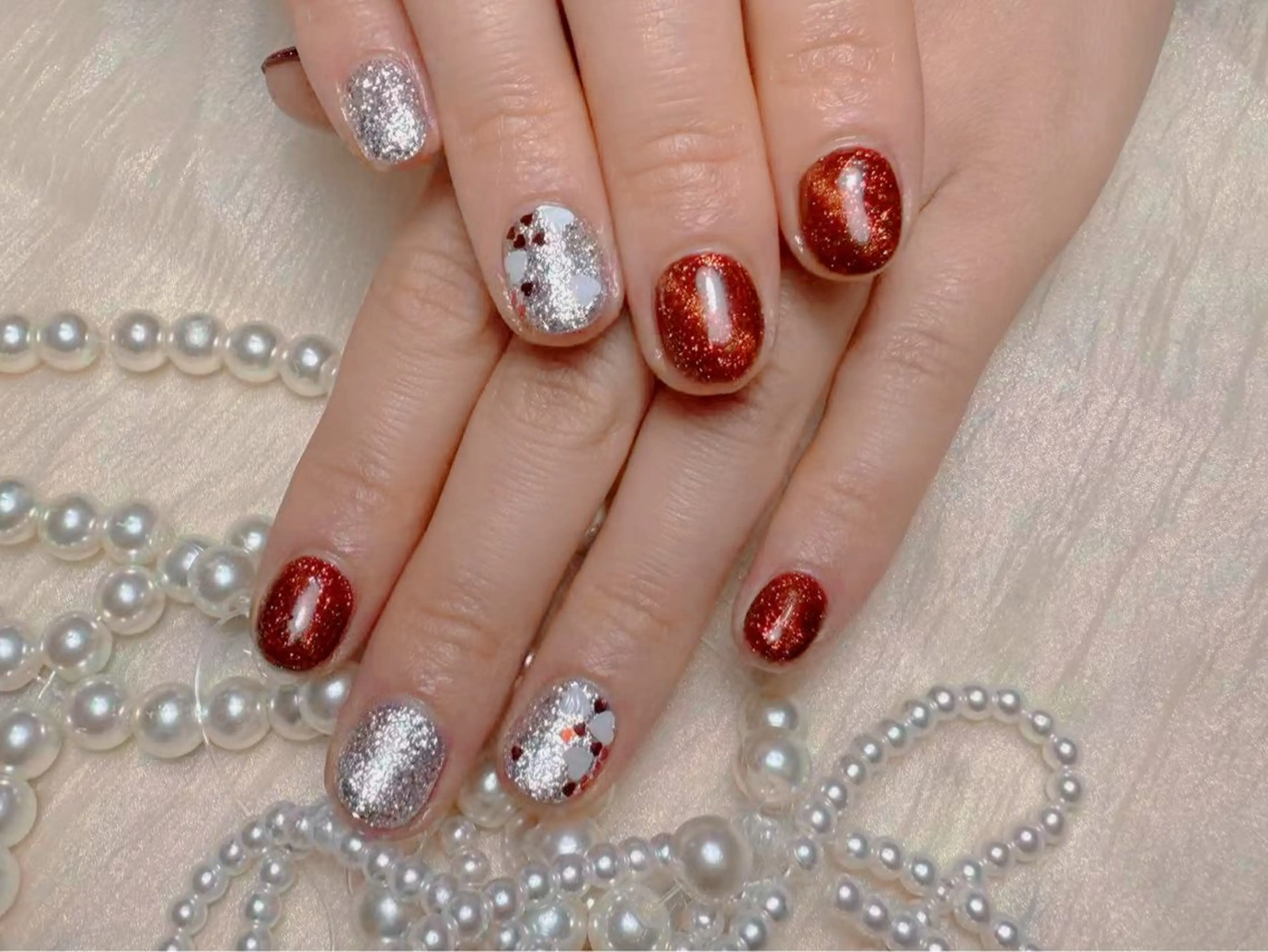 ネイル ハンドネイル マジック ミラーのネイルデザイン