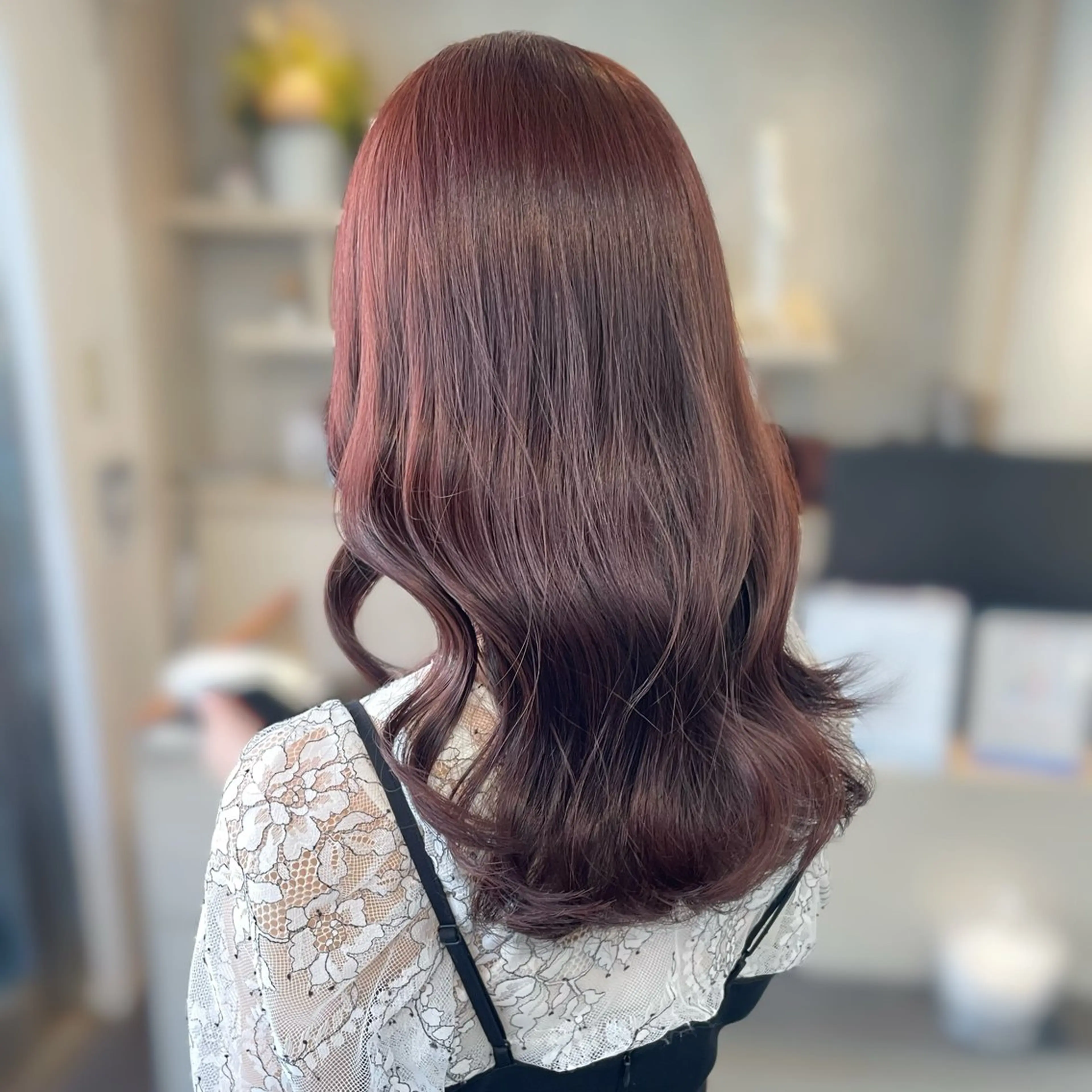 セミロング カラー カット ヘアカラー トリートメント ブリーチなしカラー kana🐱のヘアスタイル