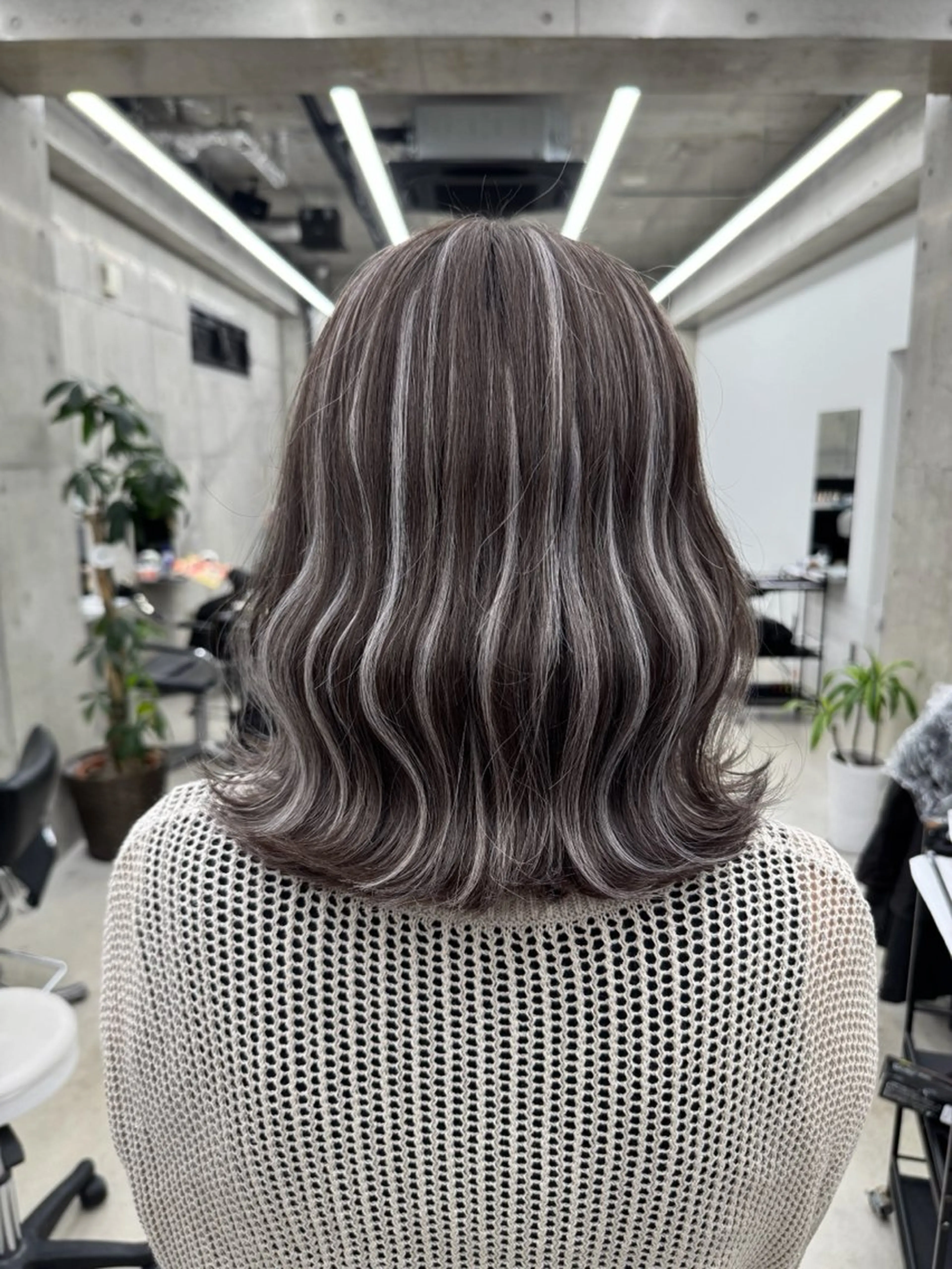 ミディアム ヘアカラー 中道 晶のヘアスタイル