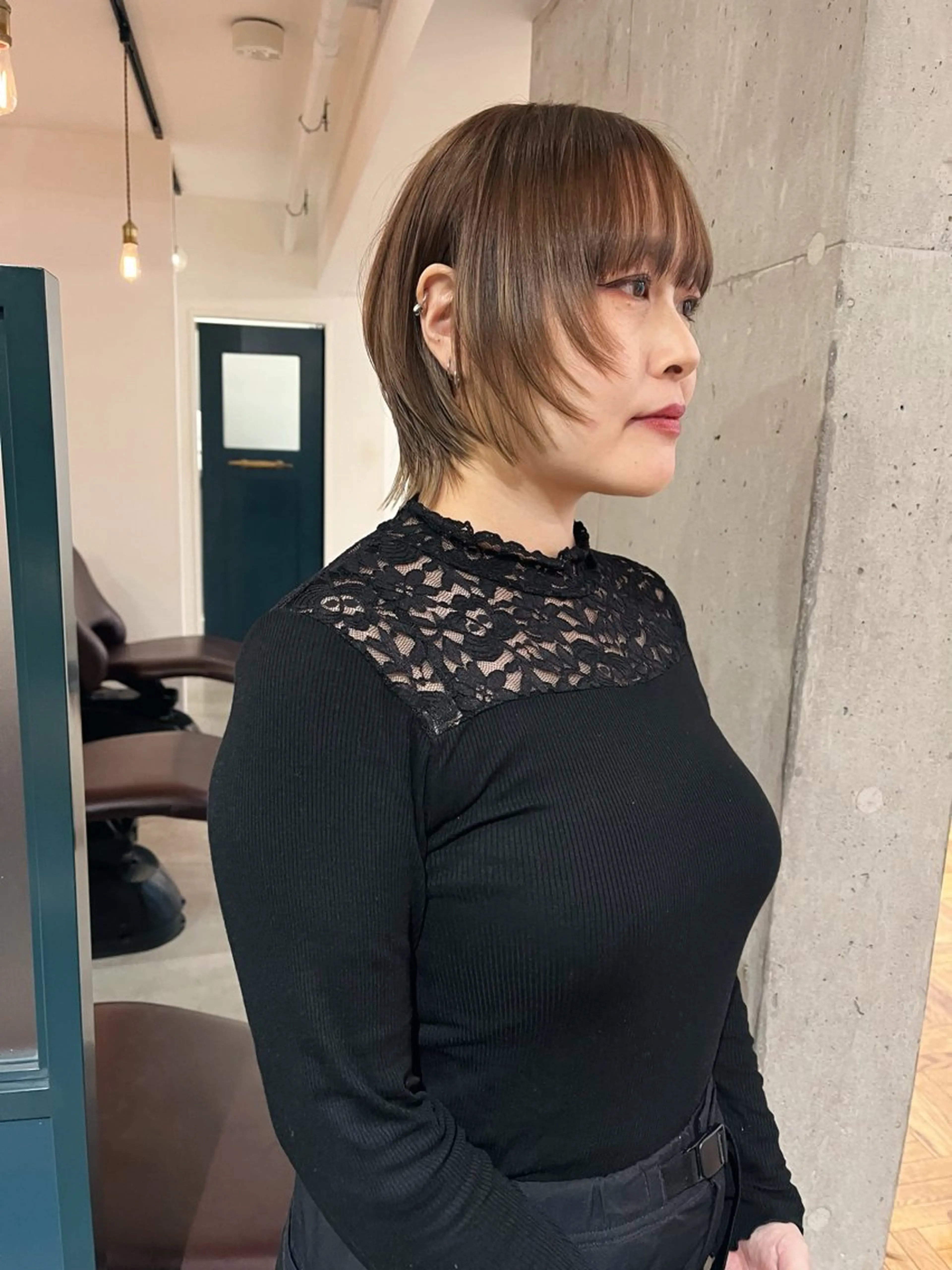 ミディアム カット 暖色/パーマ 🌼クニトウメイのヘアスタイル