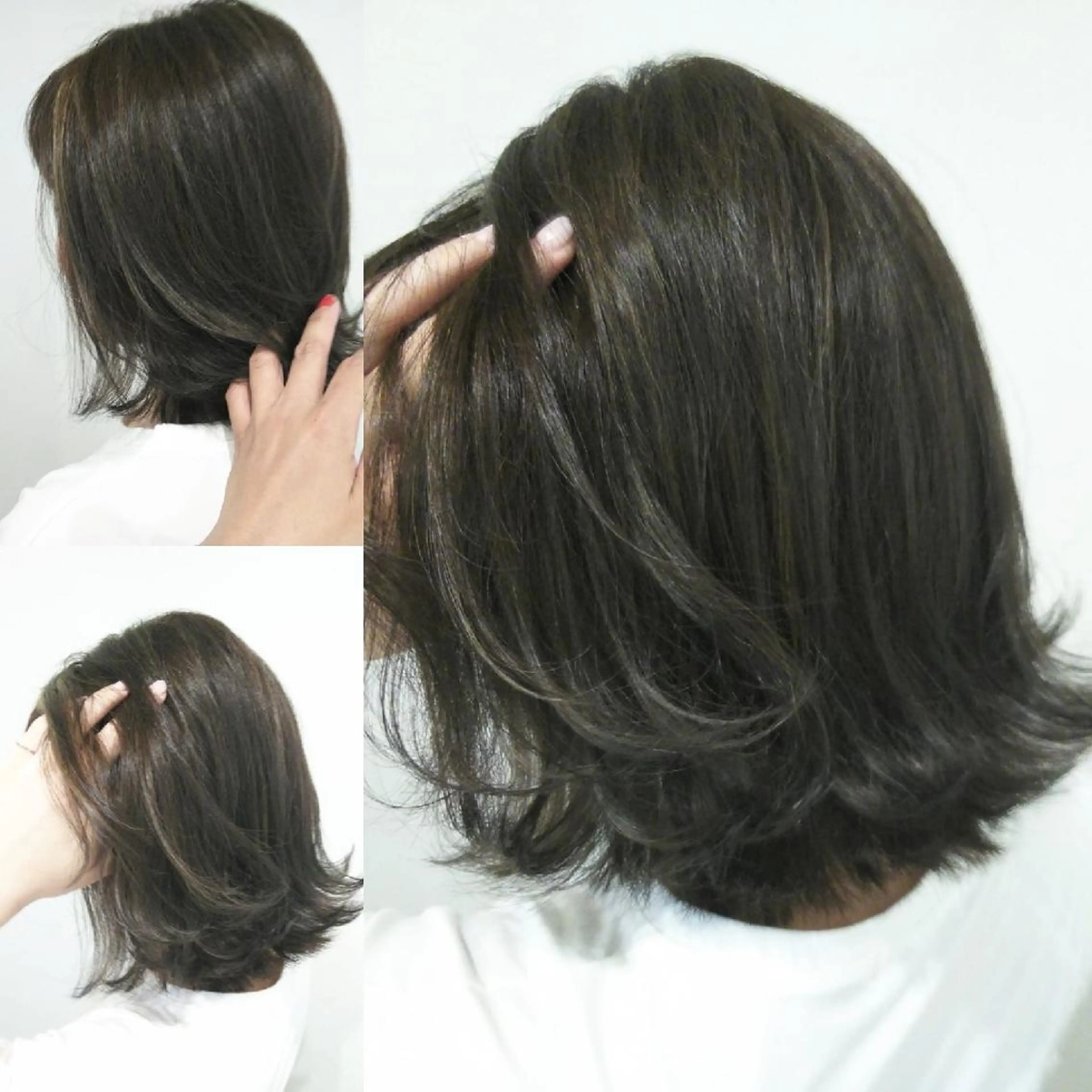 ミディアム カラー パーマ ヘアアレンジ メンズ キッズ ネイル マツエク・マツパ メンズハイライト 透明感カラー ハイライトカラー ハイライト Beauty＆Relaxation MEGUMI所属・MEGUMI megumiのヘアスタイル