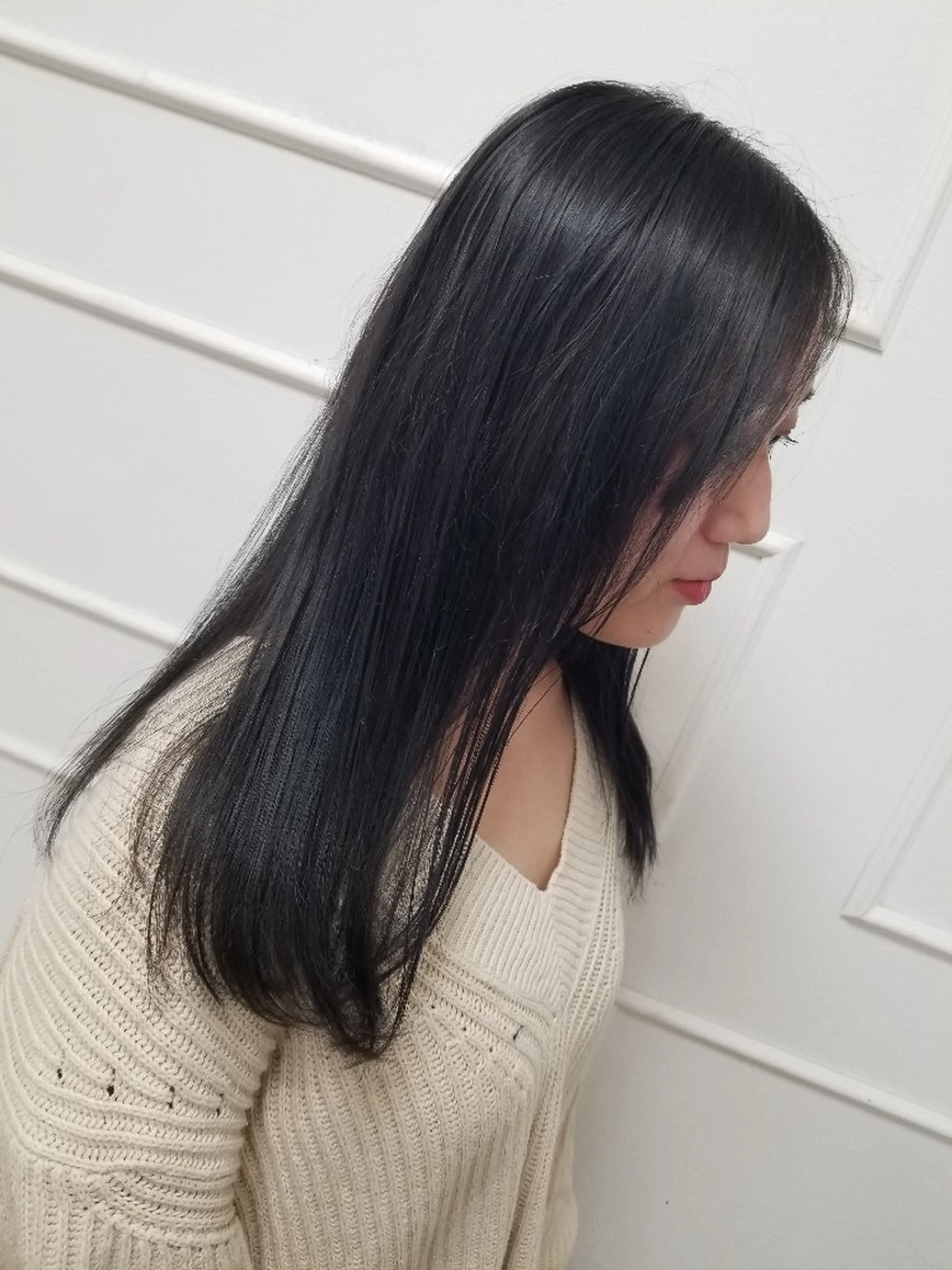 ロング カラー ブルーカラー ブルージュ ヘアカラー トリートメント 平野 杏奈のヘアスタイル