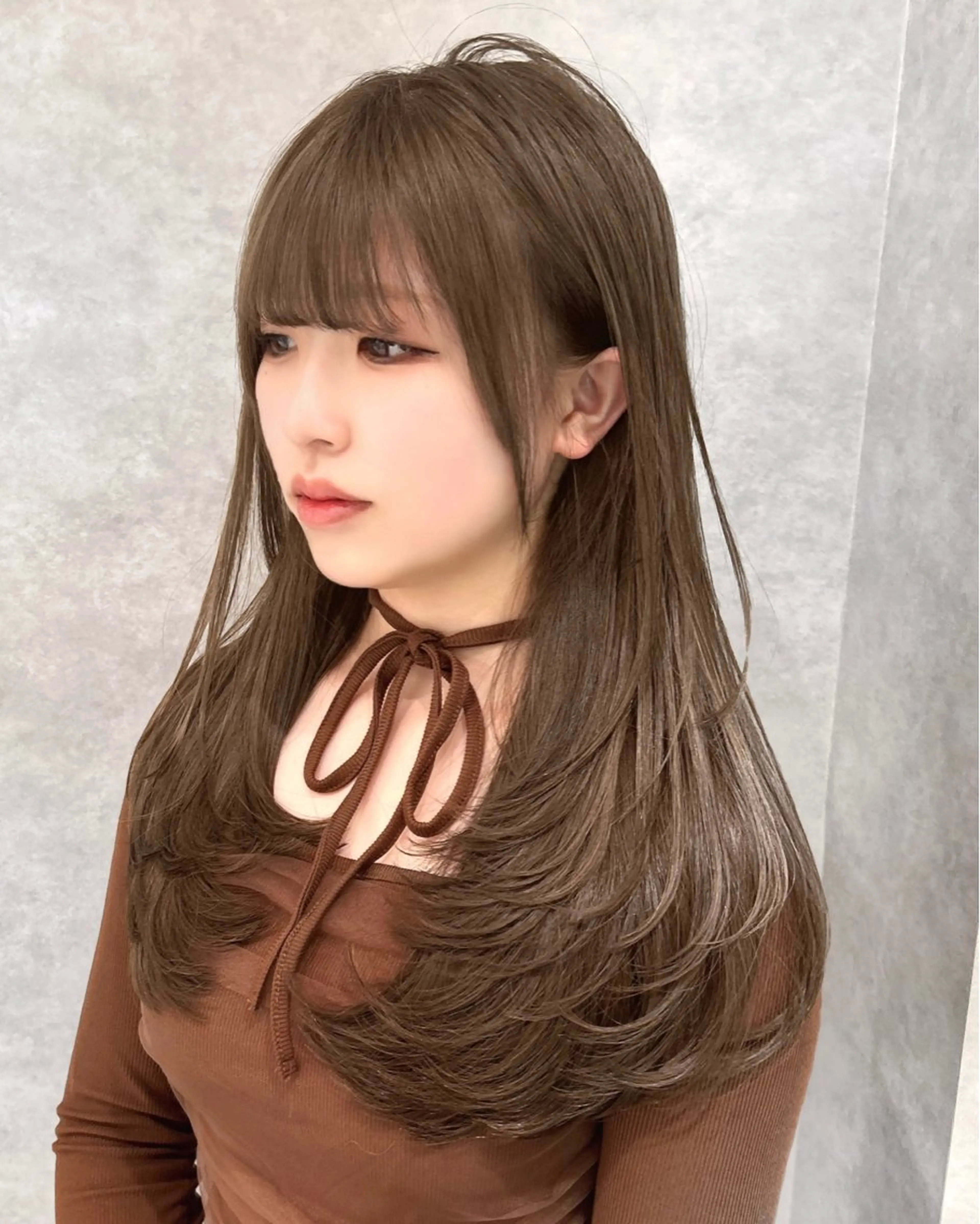 ロング カット ヘアカラー 🥇KEN /レイヤー/カラーのヘアスタイル