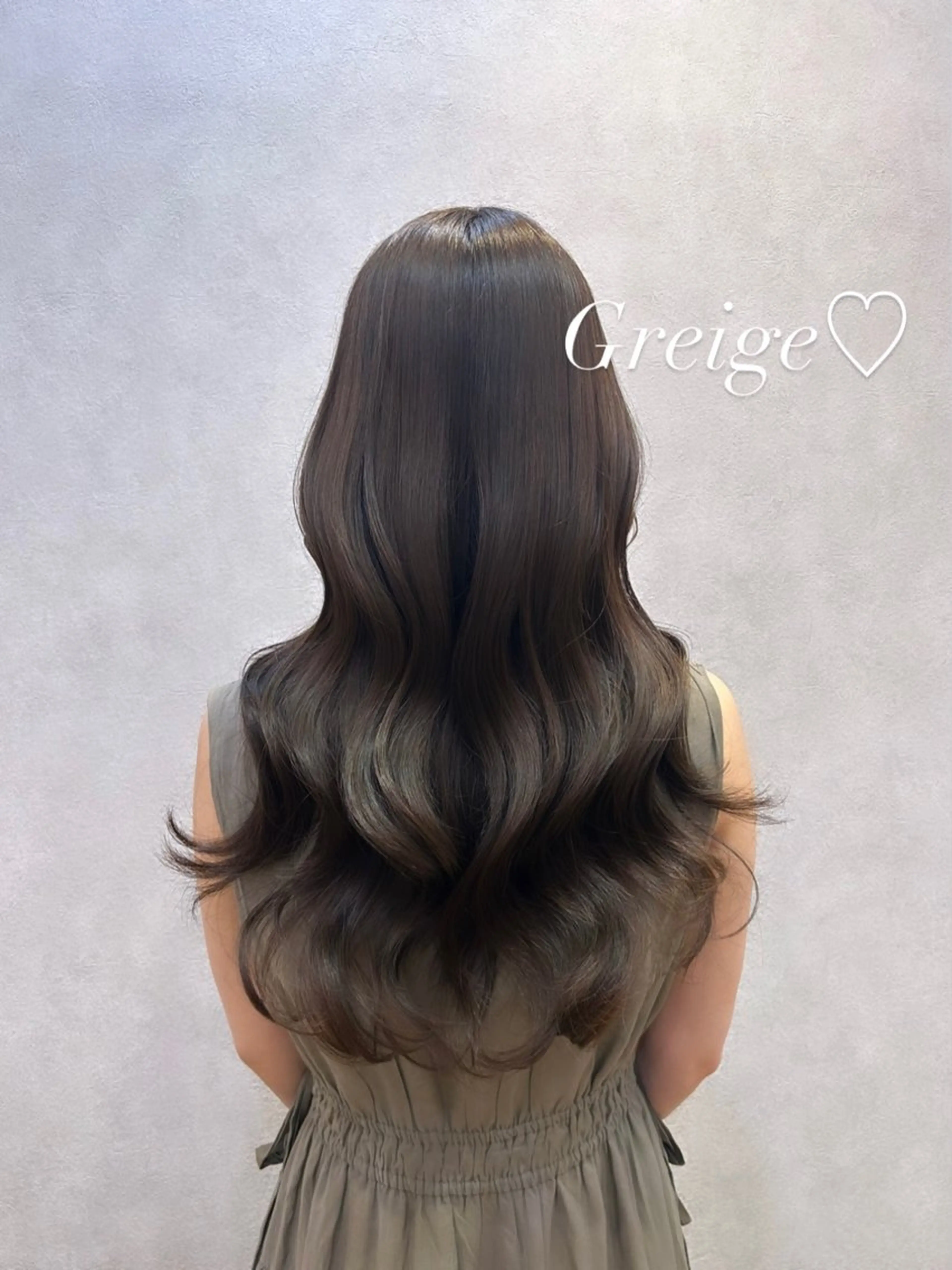 ロング カラー ヘアアレンジ 透明感カラー グレージュ 顔周りカット 韓国風ヘア レイヤーカット SALOWIN銀座一丁目suite店所属・🩷韓国ヘア/ヨシン モリ🩷Maikaのヘアスタイル