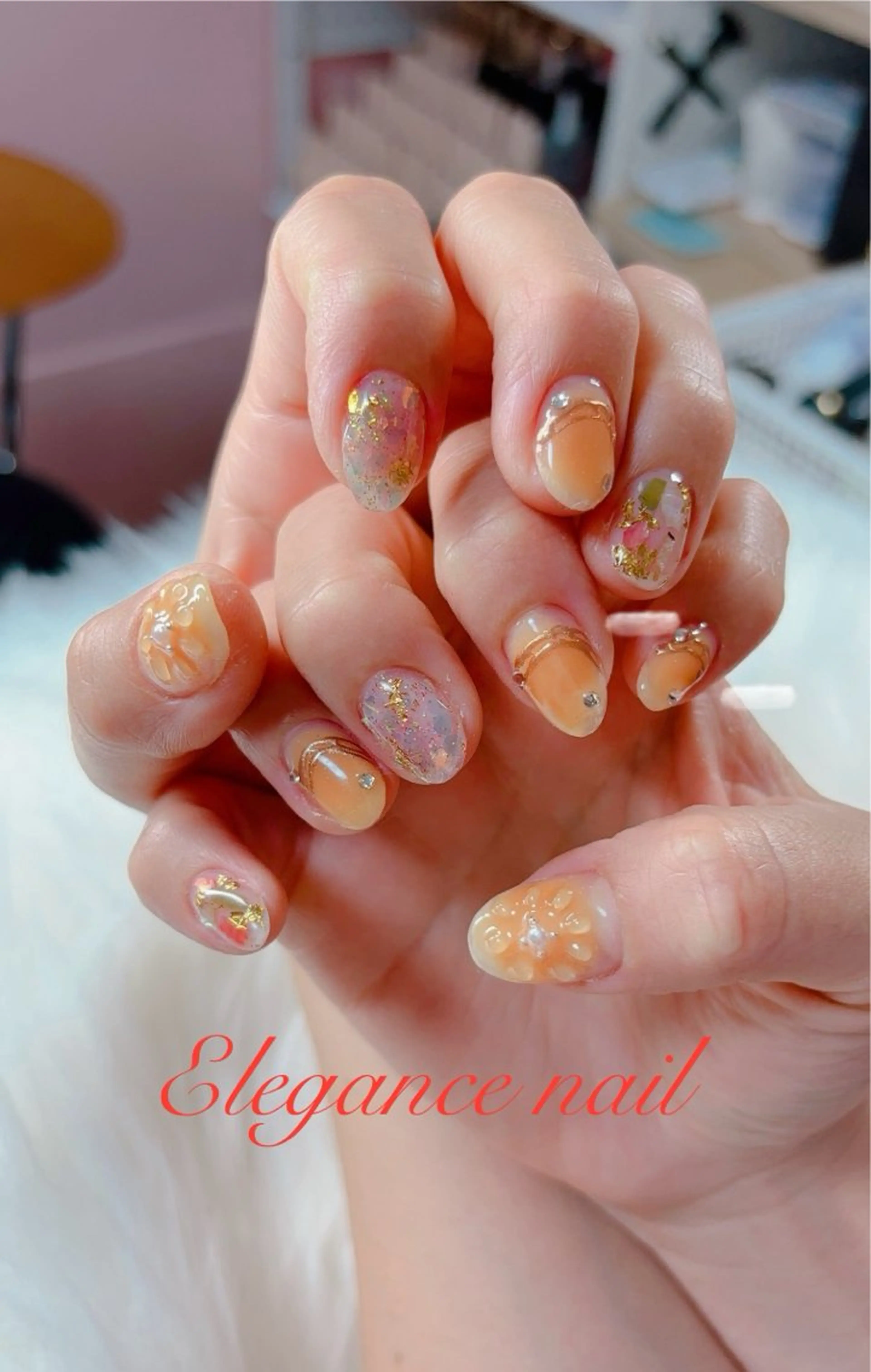 ネイル 持ち込み ハンドネイル Elegance Nail所属・Elegance Nail本厚木店舗のネイルデザイン