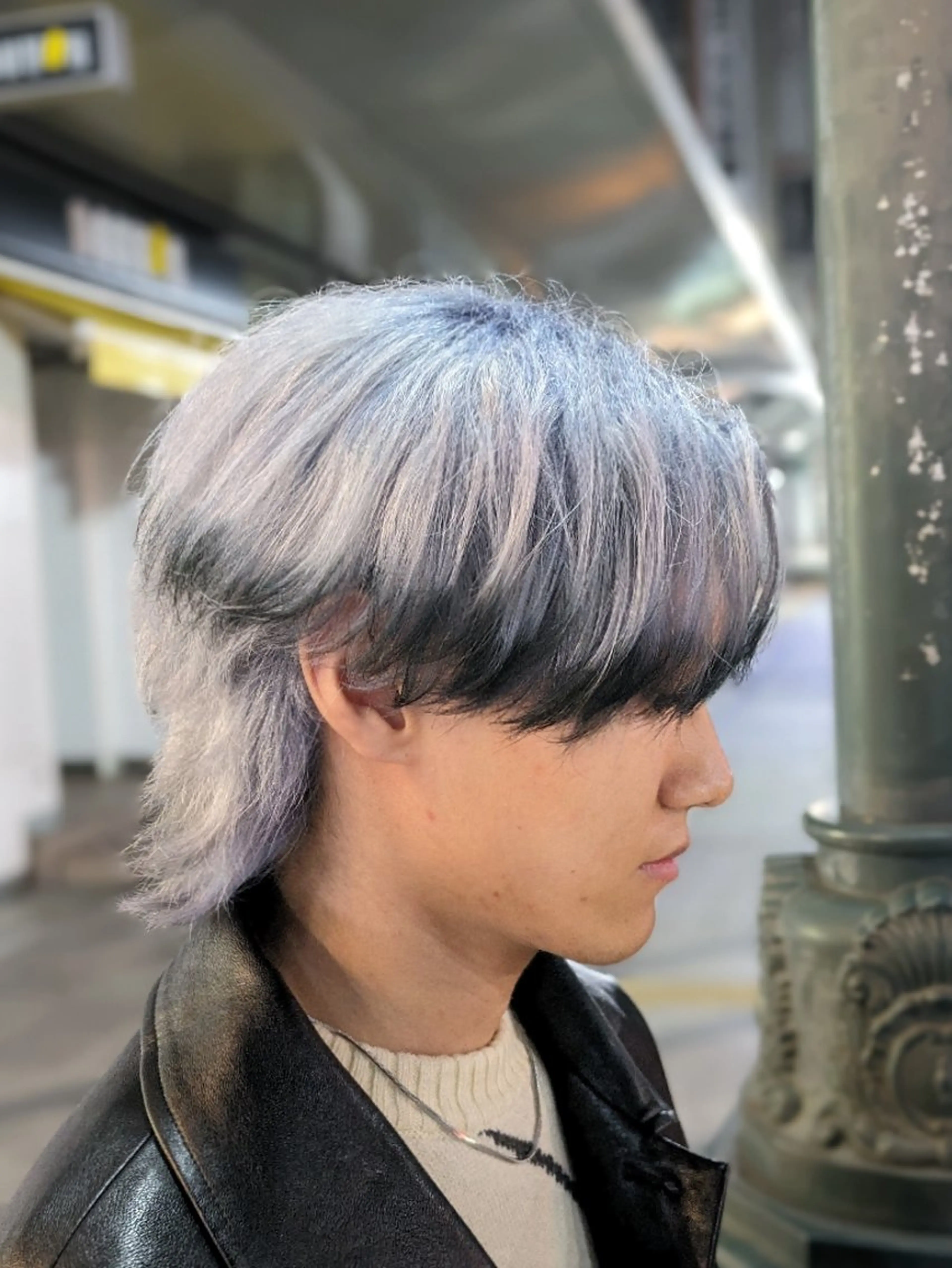 メンズ カラー ブルーカラー シルバー こだっく /メンズカットのヘアスタイル