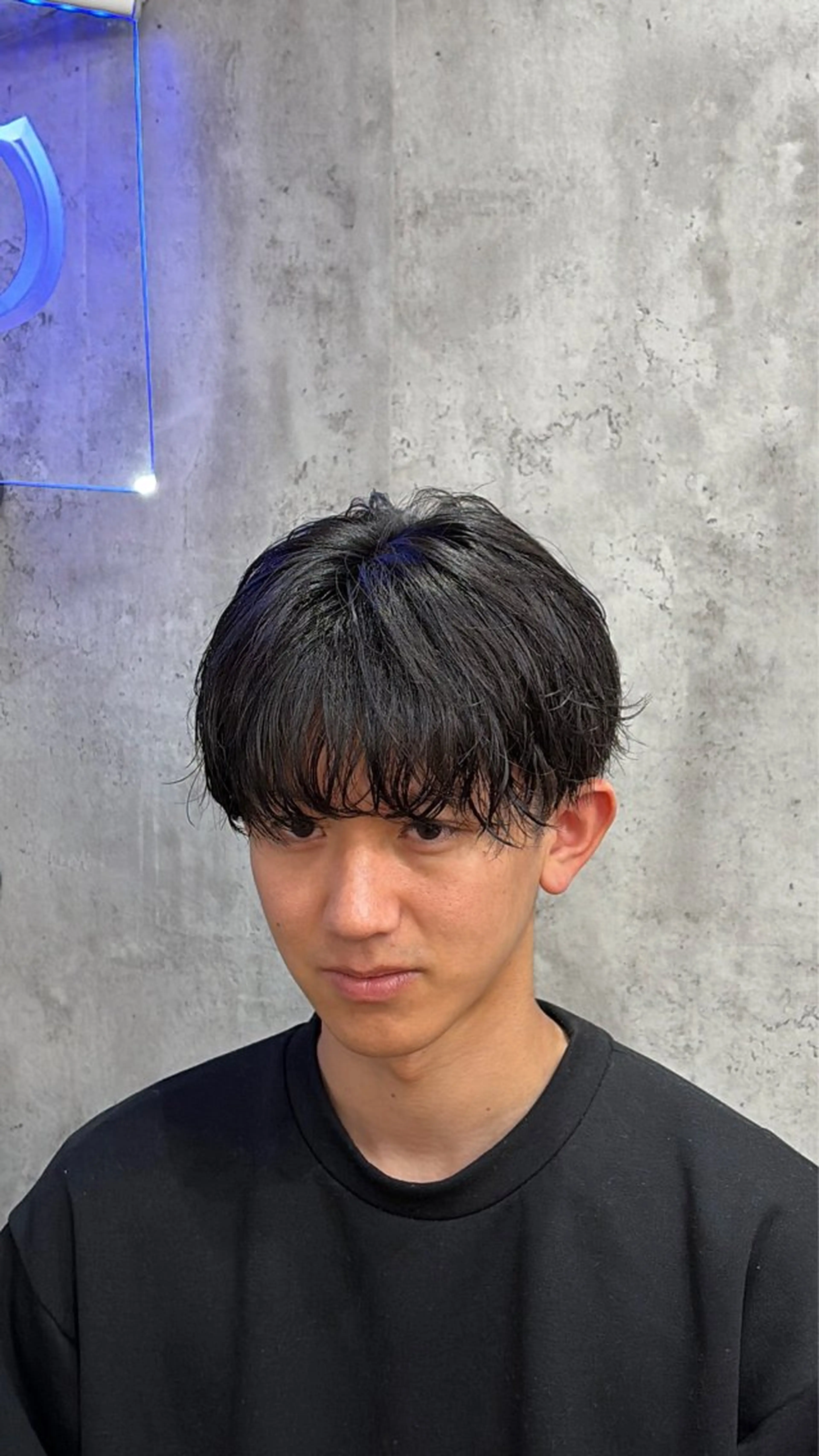 ミディアム パーマ メンズ ミディアムパーマ メンズパーマ 🦄カイ/メンズ 韓国ヘア/メイク🦄のヘアスタイル