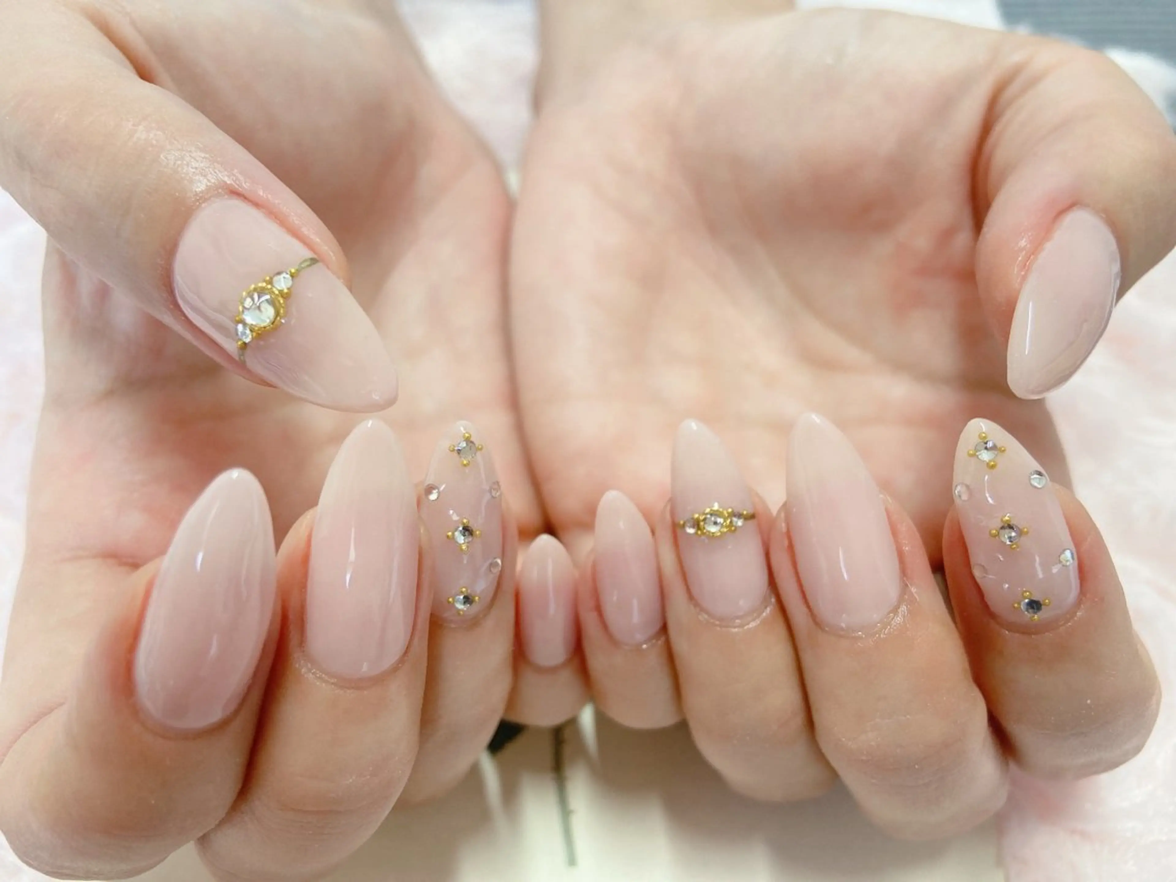ネイル ジェルネイル ロングネイル オフィスネイル パラジェル 夏ネイル nail salon Berry所属・前田 りかのネイルデザイン