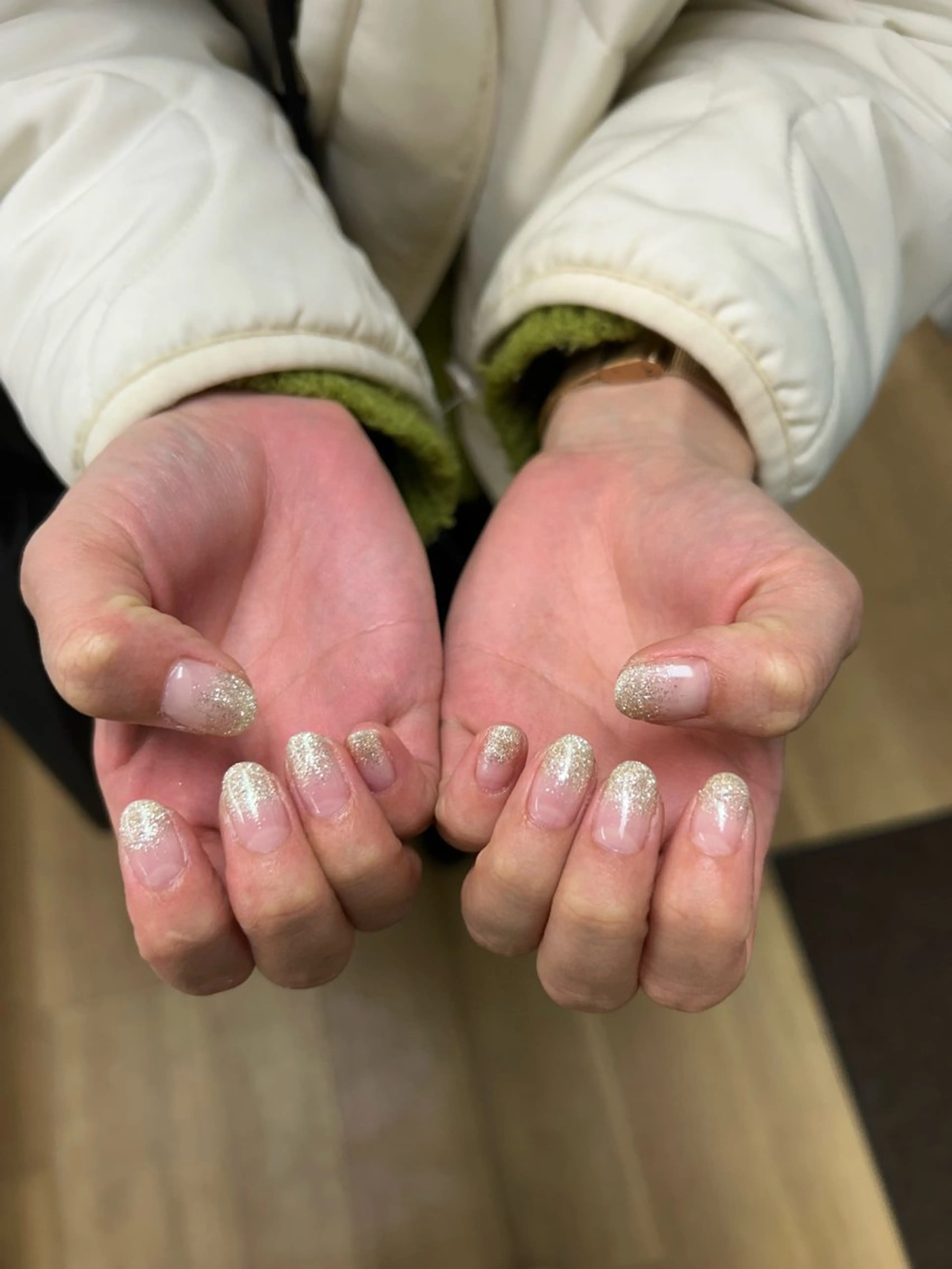 ネイル グラデーション ラメ(グリッター) ラメグラデーション 種村 朱玲のネイルデザイン