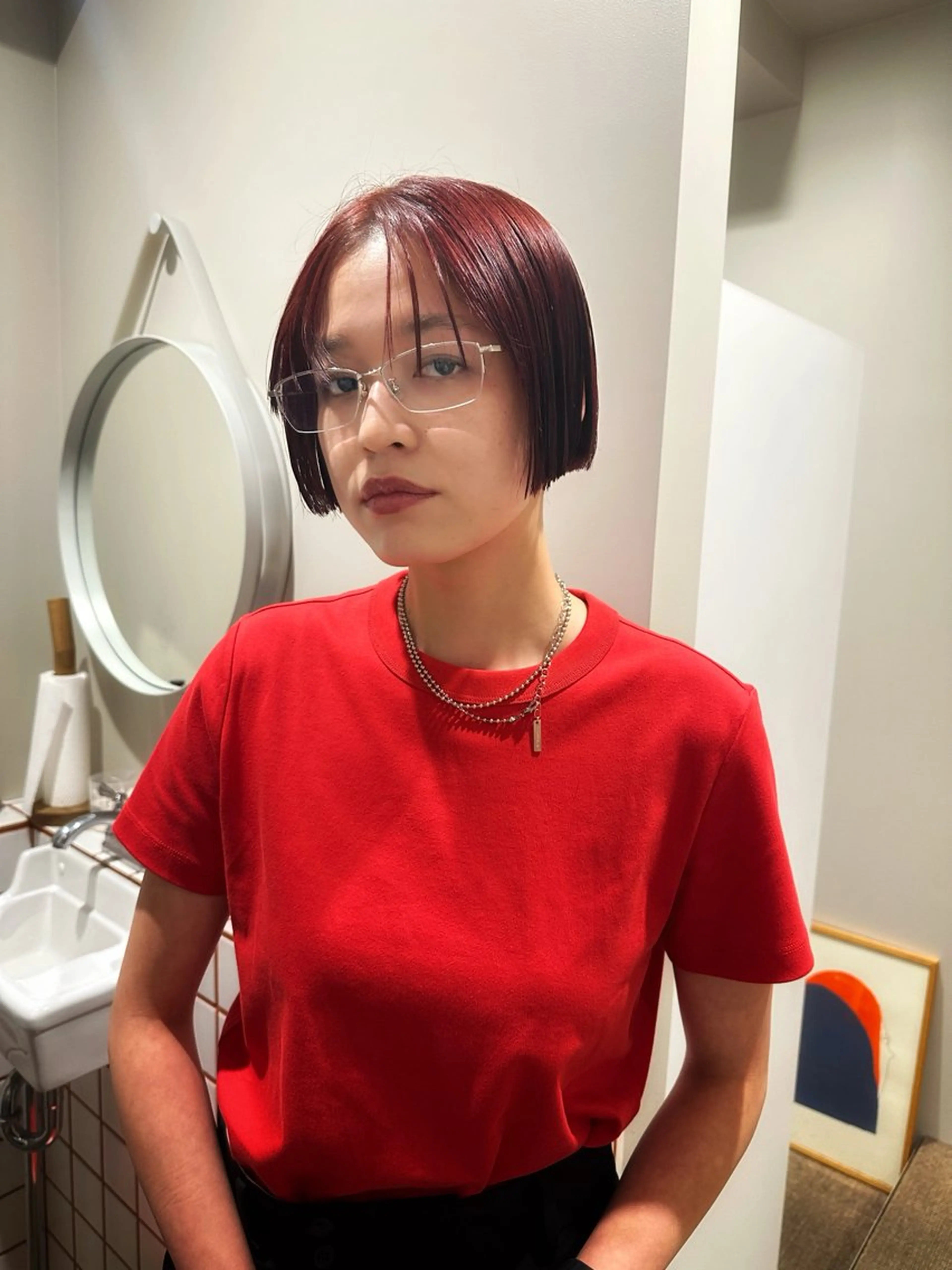 ショート カラー カット ヘアカラー トリートメント hibiki/セット /透明感カラーのヘアスタイル