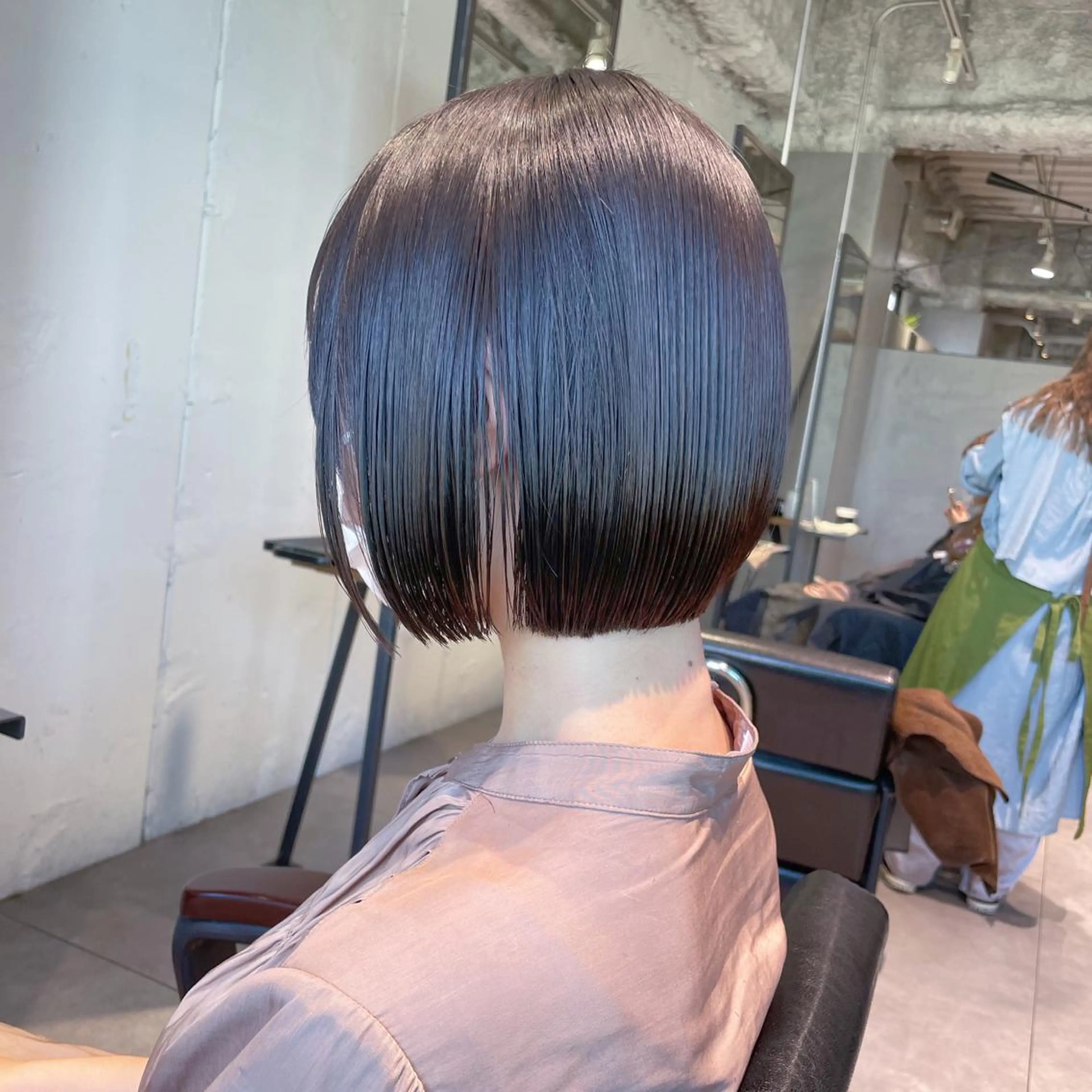 ショート ボブ 髪質改善 トリートメント 美髪矯正/艶カラー ボブ/栄/鐘ヶ江純也のヘアスタイル