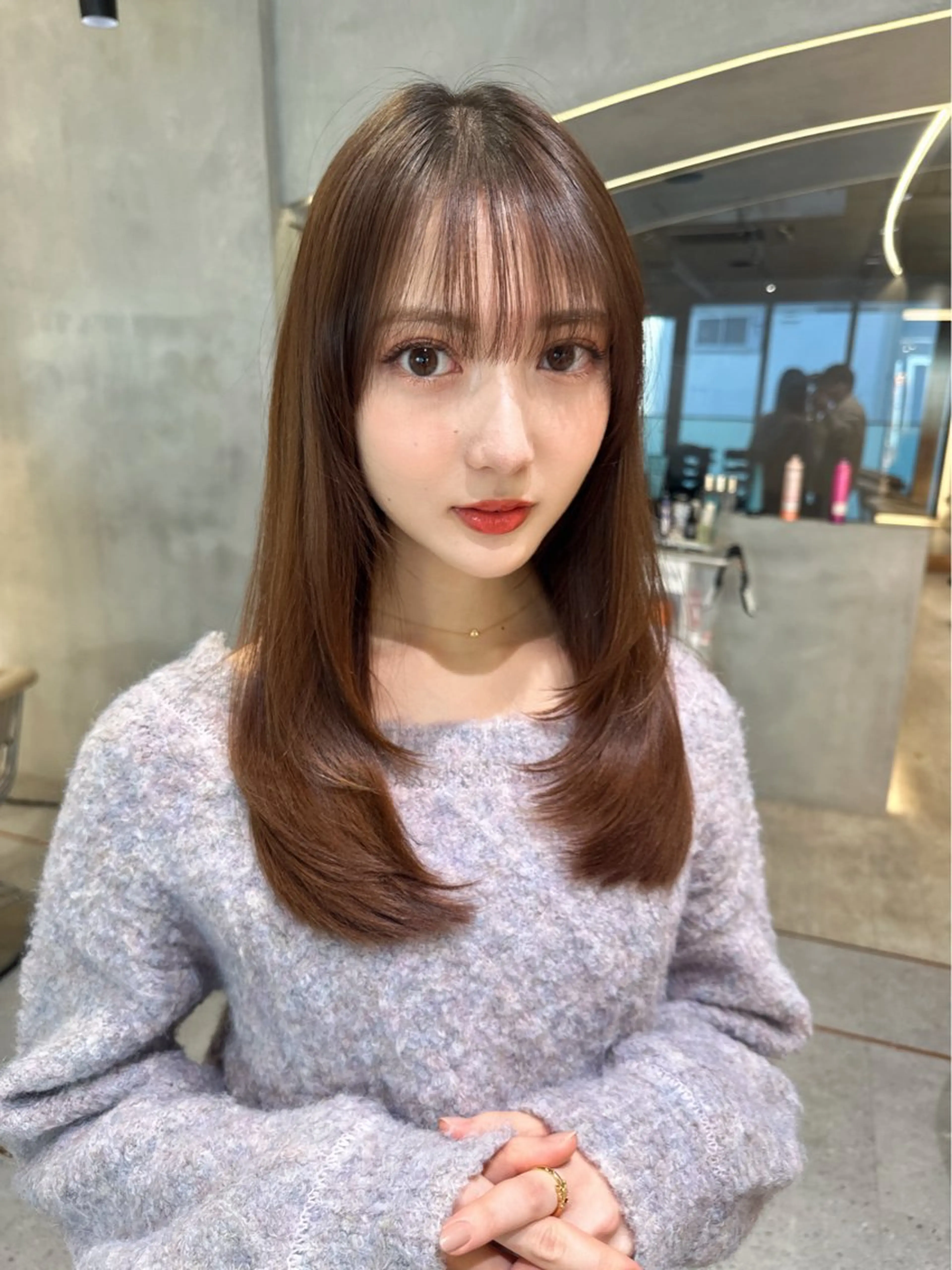 ロング 韓国風ヘア 🌷透明感カラー🌷 内田零菜のヘアスタイル