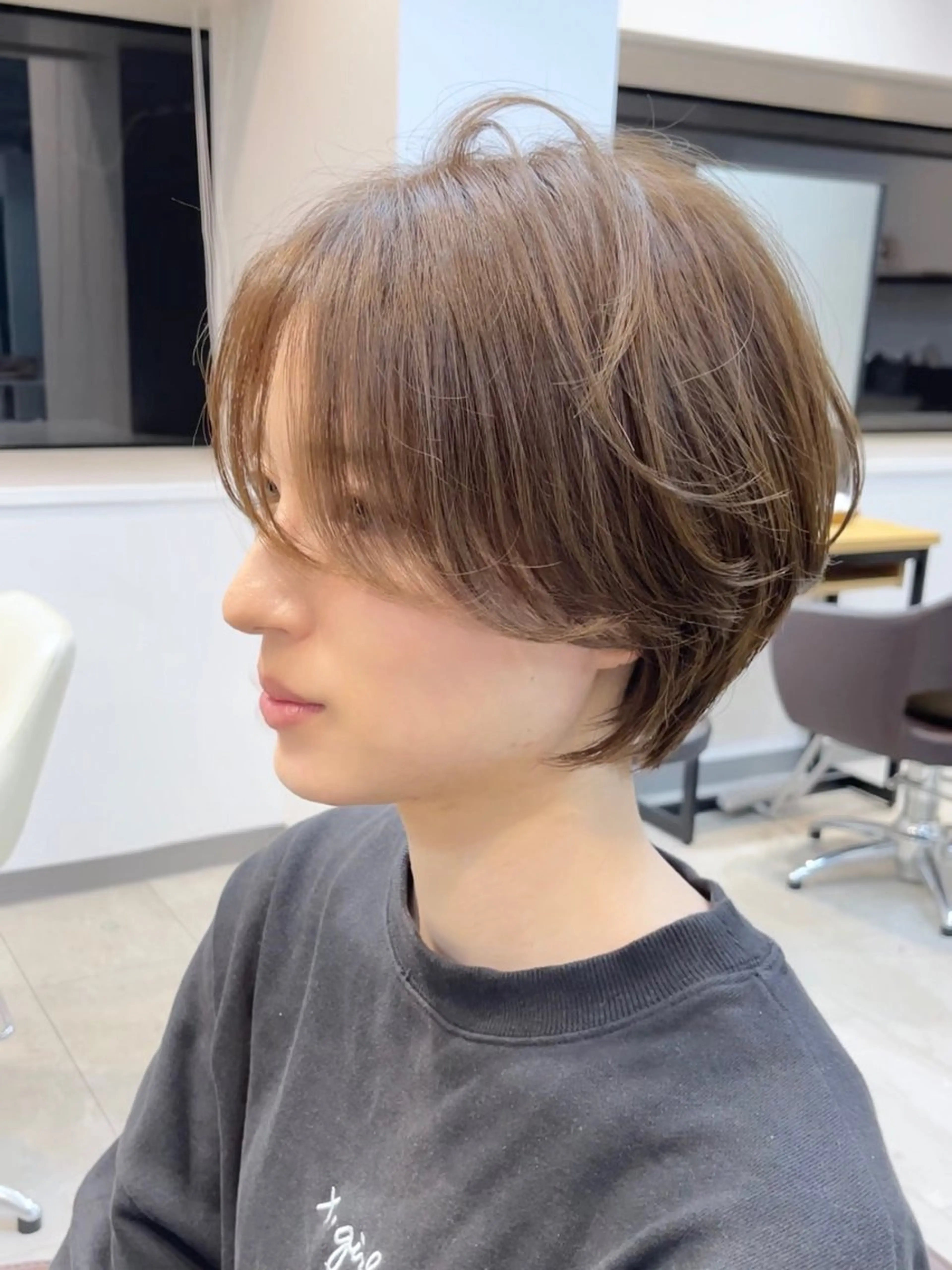 ショート 韓国風レイヤー ショート/犬塚 優介のヘアスタイル