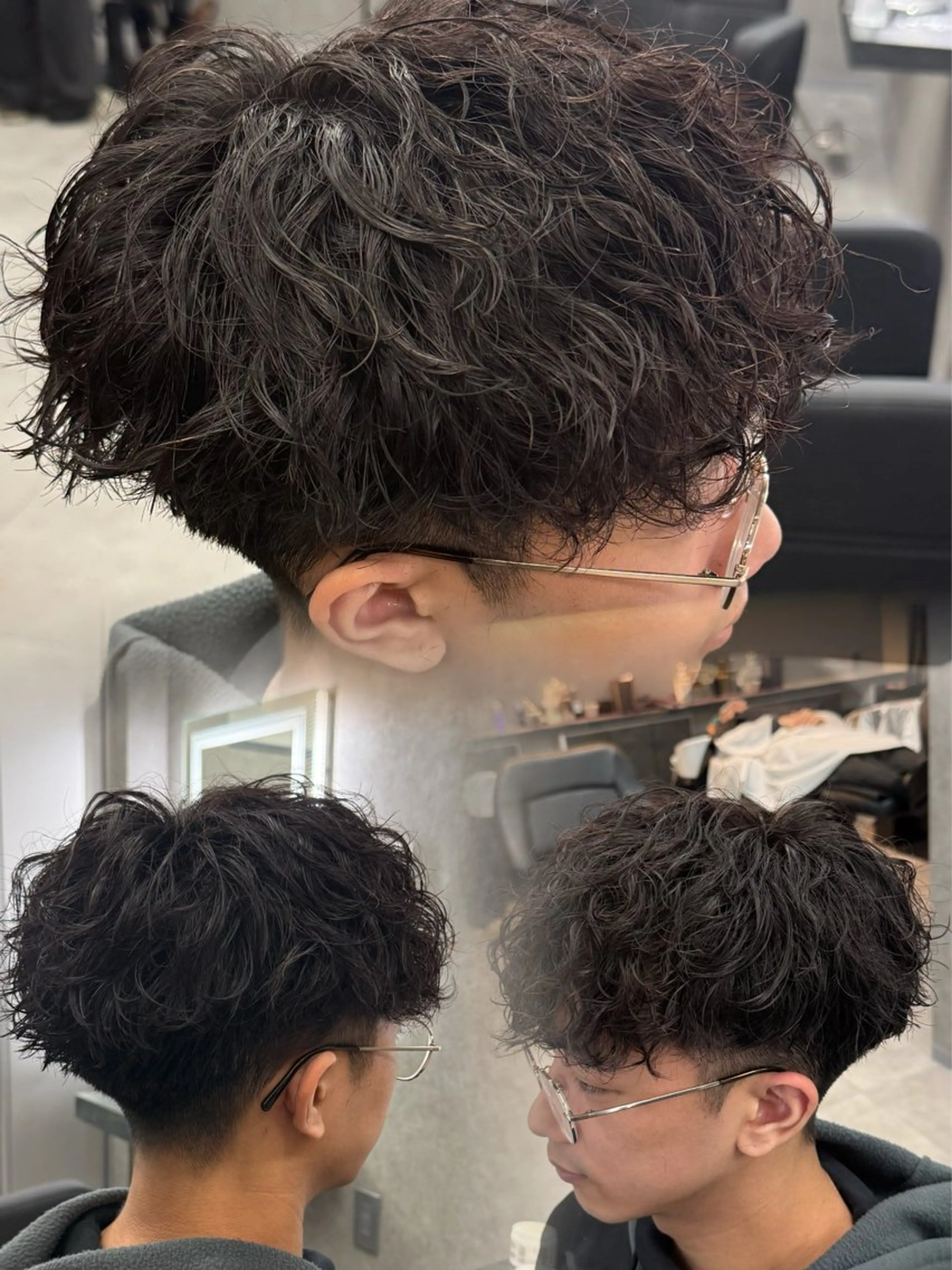 ショート カラー パーマ メンズ スペインカール カット パーマ メンズ特化 👑YUTAのヘアスタイル