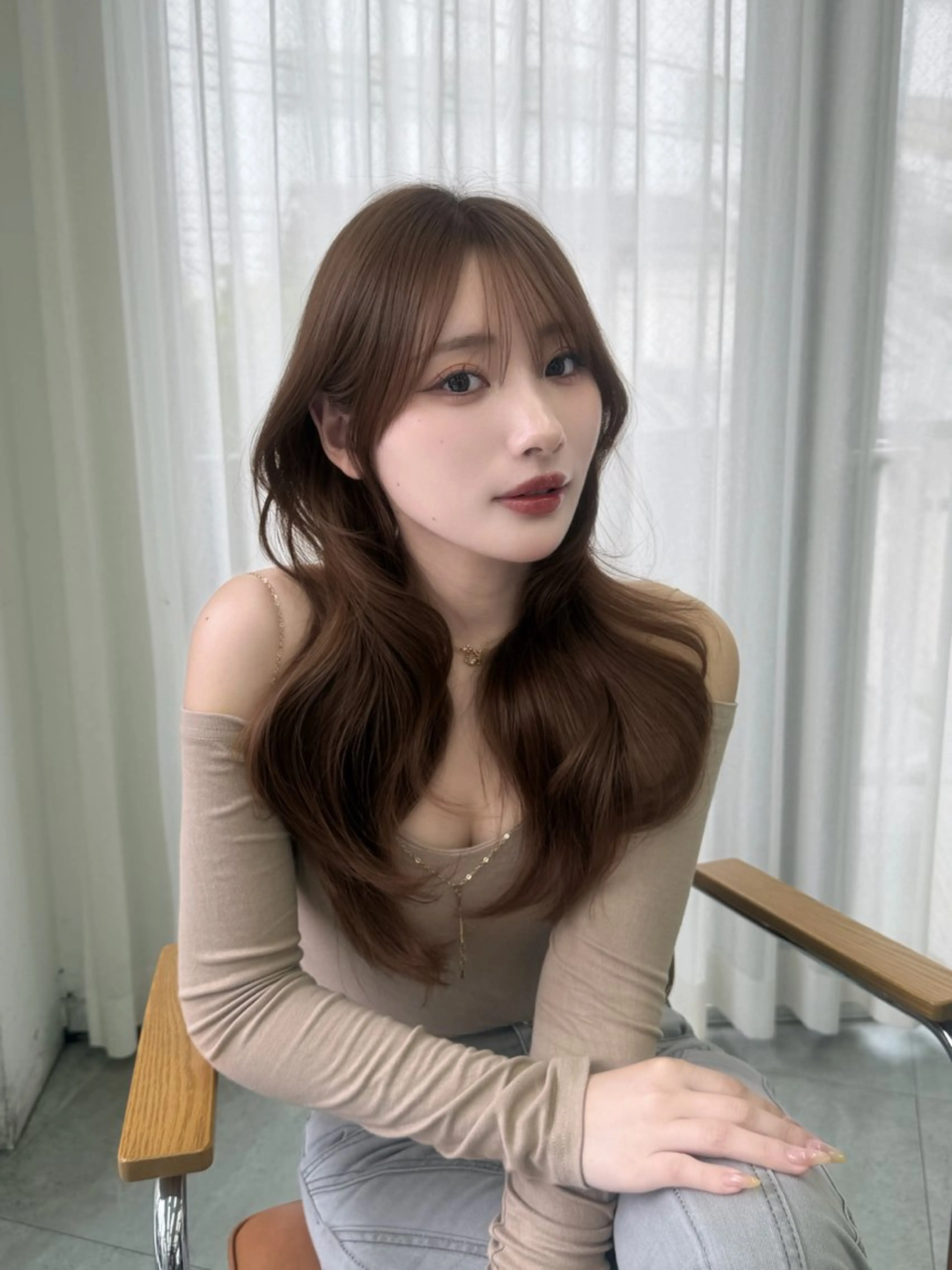 ロング カラー 韓国系艶髪🎀 miyuuのヘアスタイル