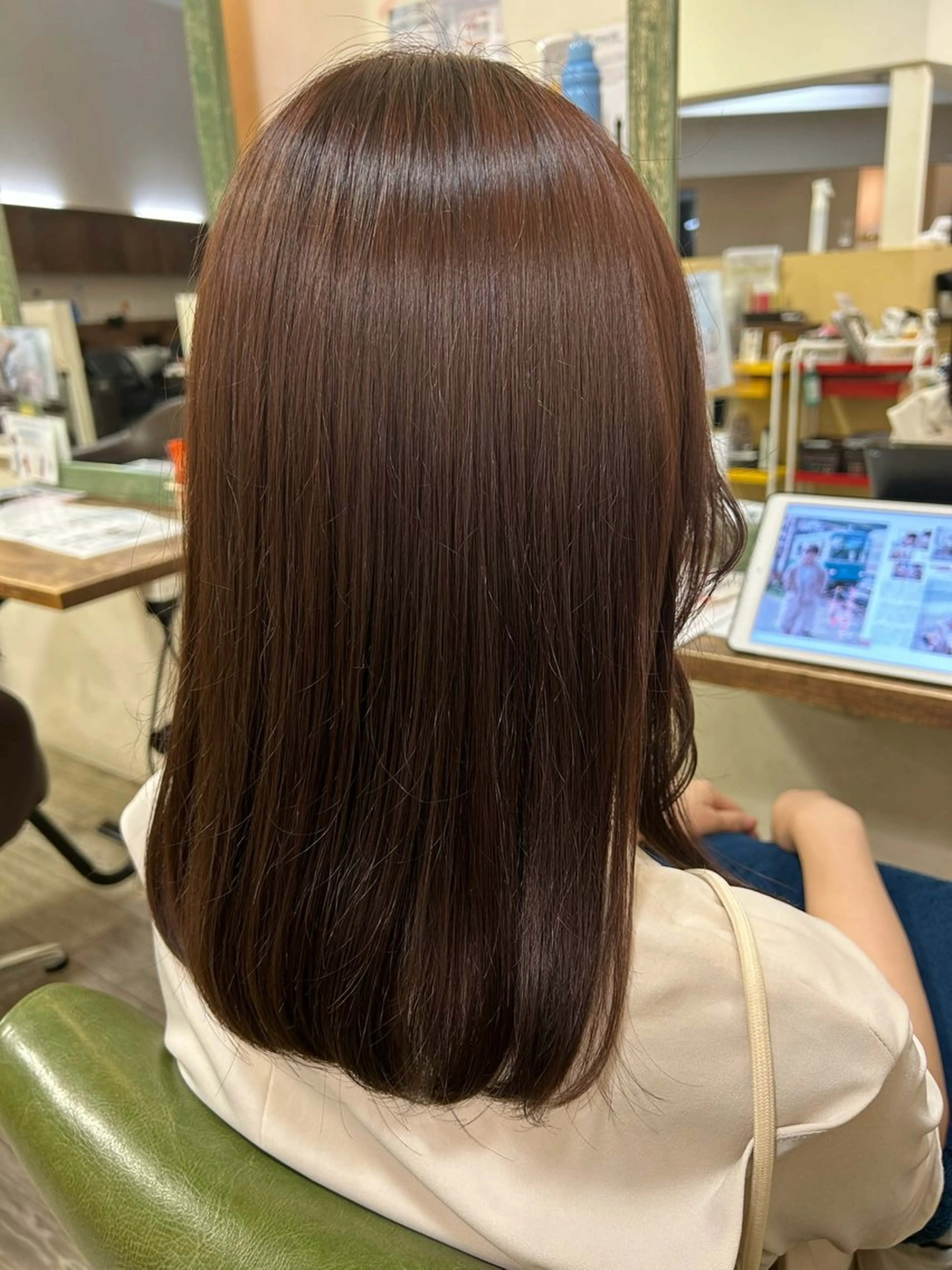 ロング 縮毛矯正 モデル募集🌷/ 艶カラー/大谷李緒奈のヘアスタイル