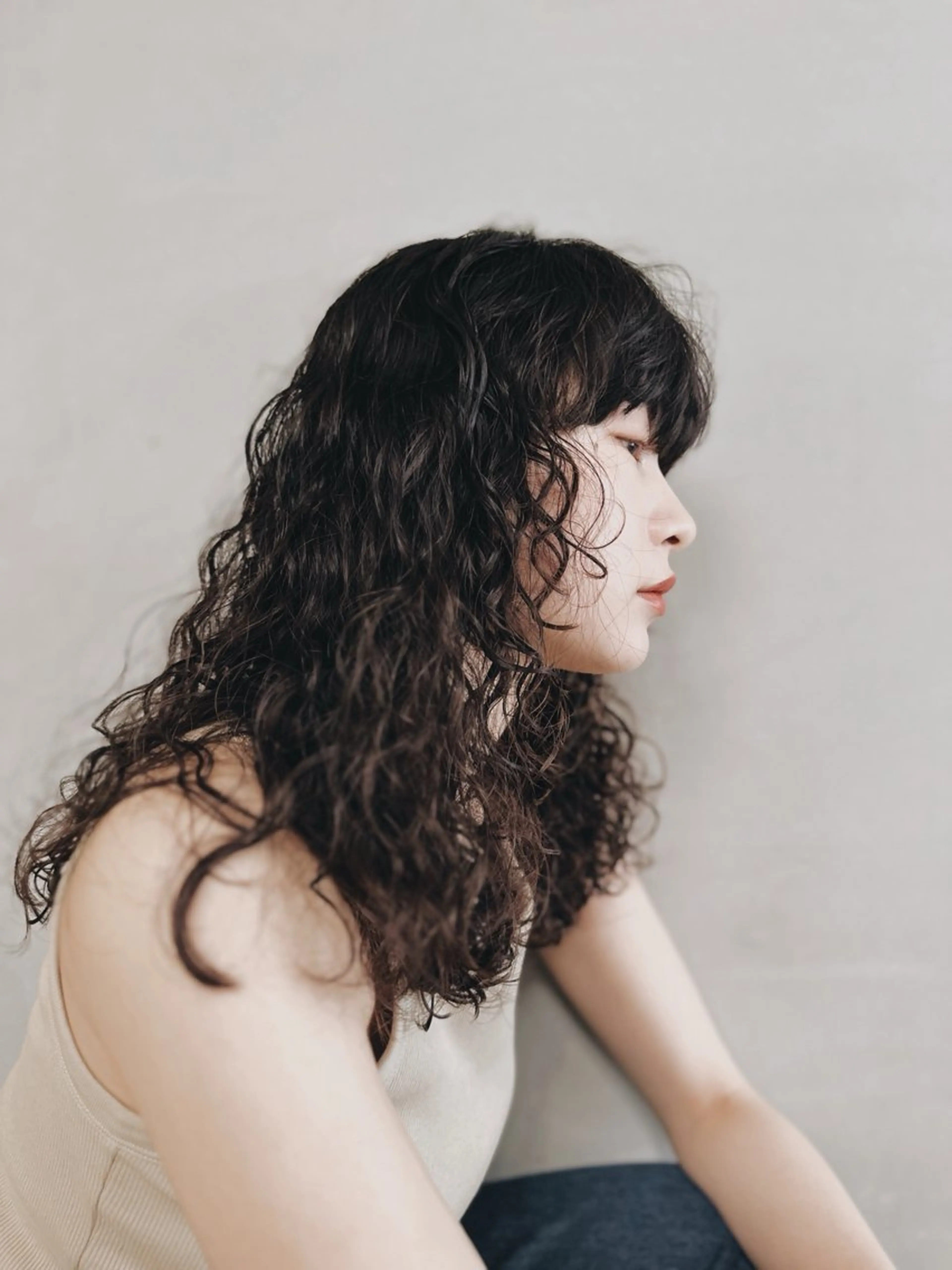 ロング カット パーマ トリートメント 前野 日奈のヘアスタイル