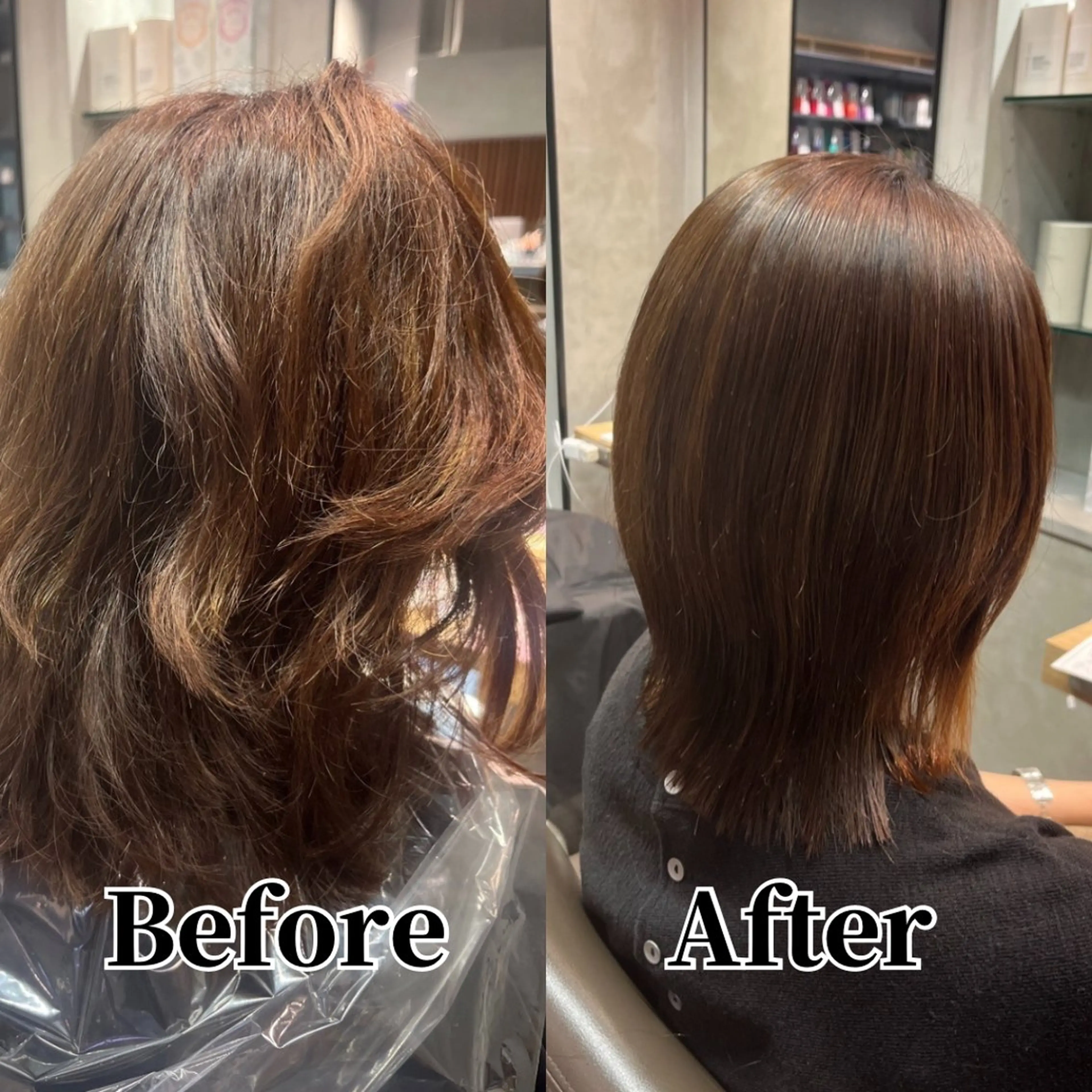 ミディアム くびれヘア 顔まわりレイヤー 髪質改善 韓国風ヘア レイヤーカット 縮毛矯正 トリートメント 韓国　縮毛矯正 髪質改善　木村のヘアスタイル