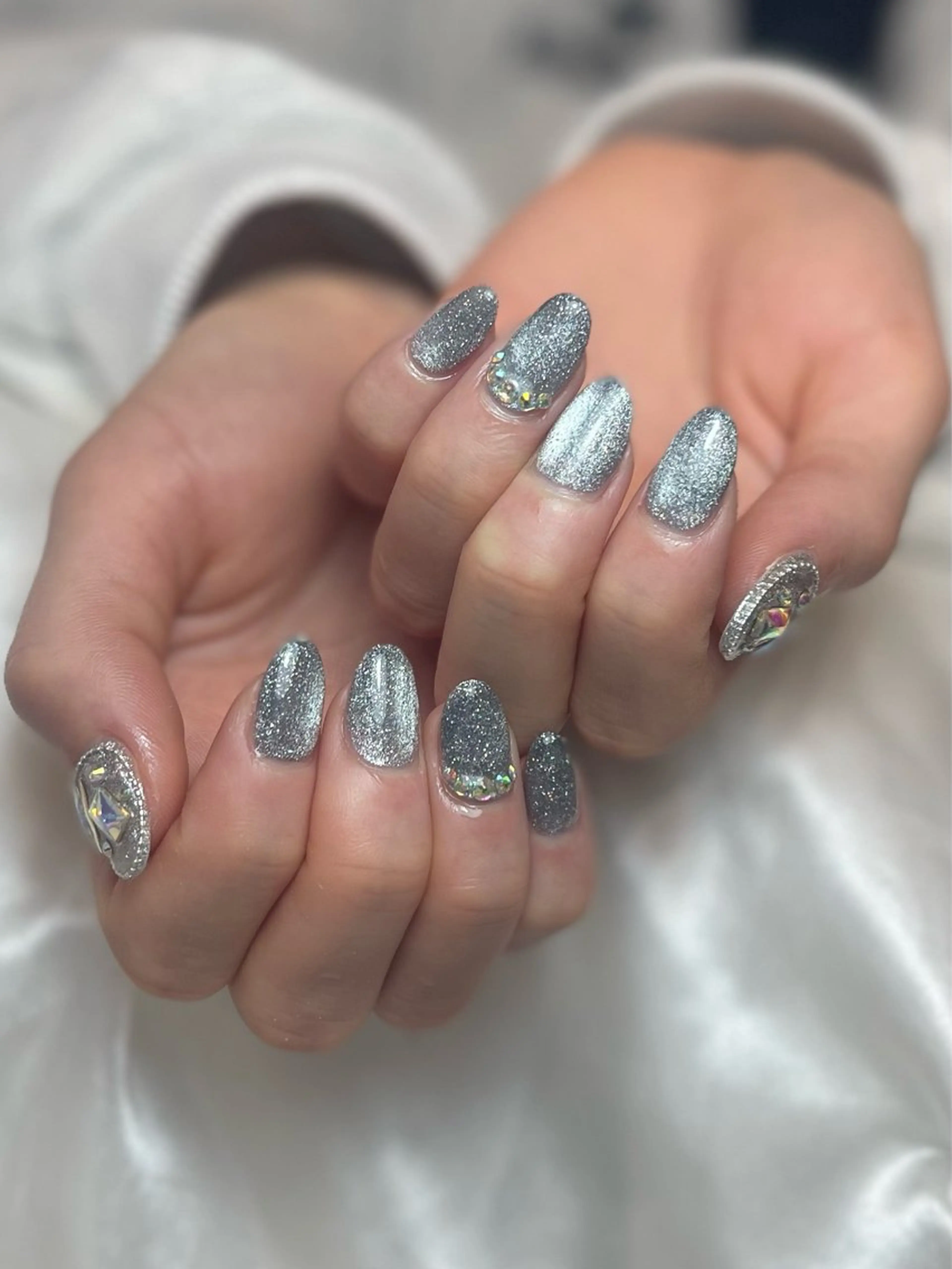 ネイル フラッシュネイル マグネットネイル salon de Tiara 碧のネイルデザイン