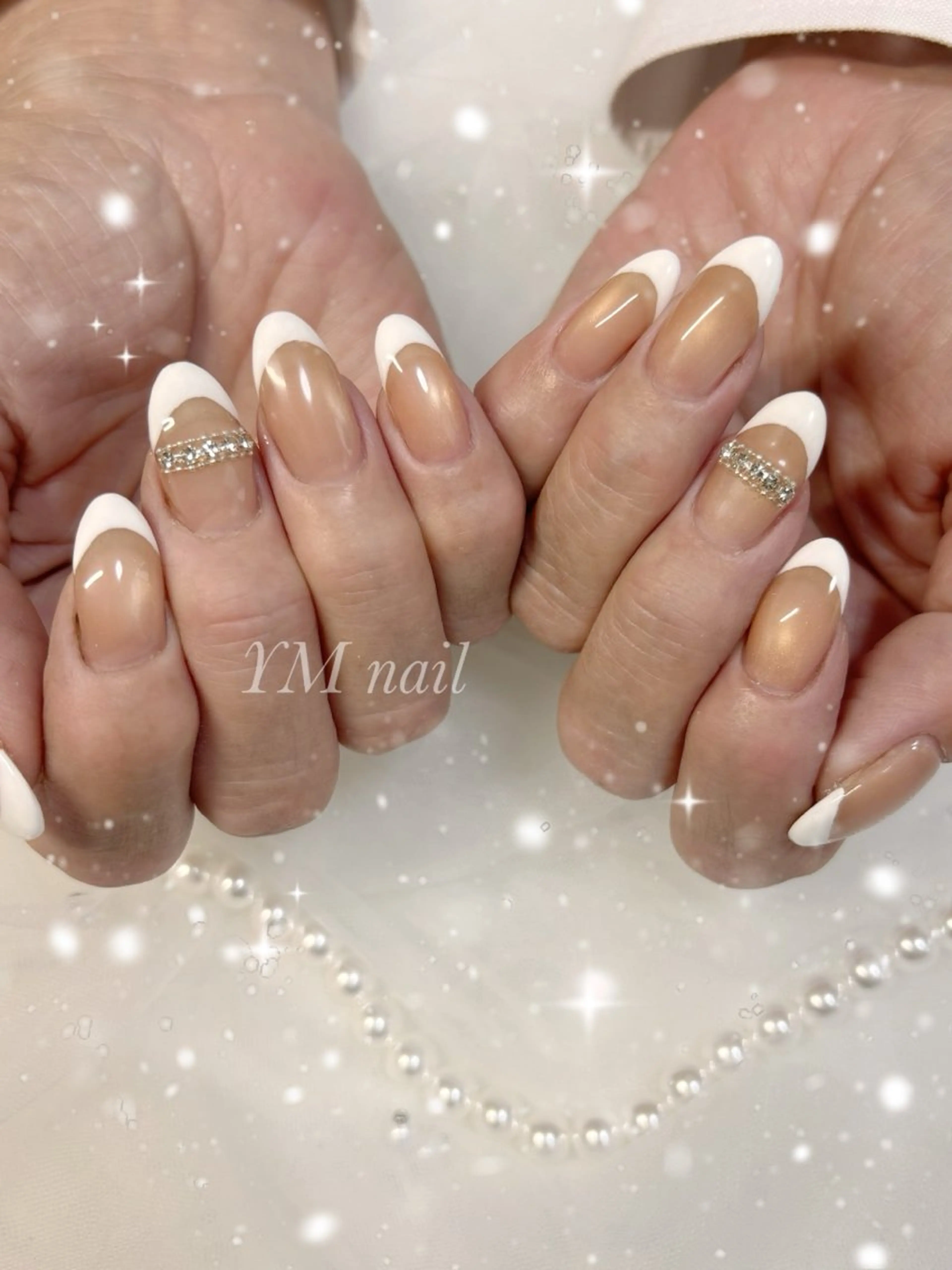 ネイル フレンチネイル マグネットネイル ハンドネイル YM nailのネイルデザイン