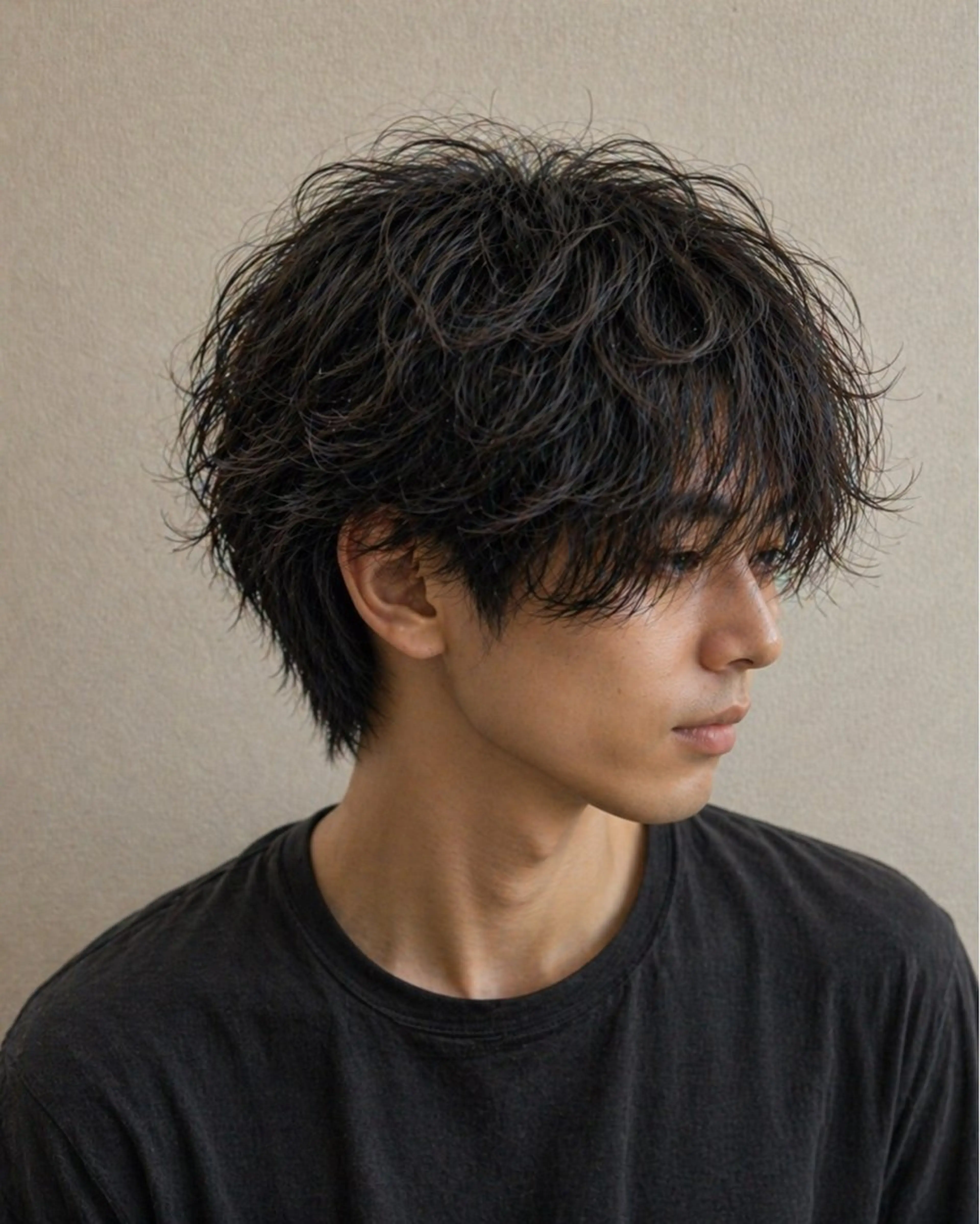 メンズ限定パーマ+カットの写真