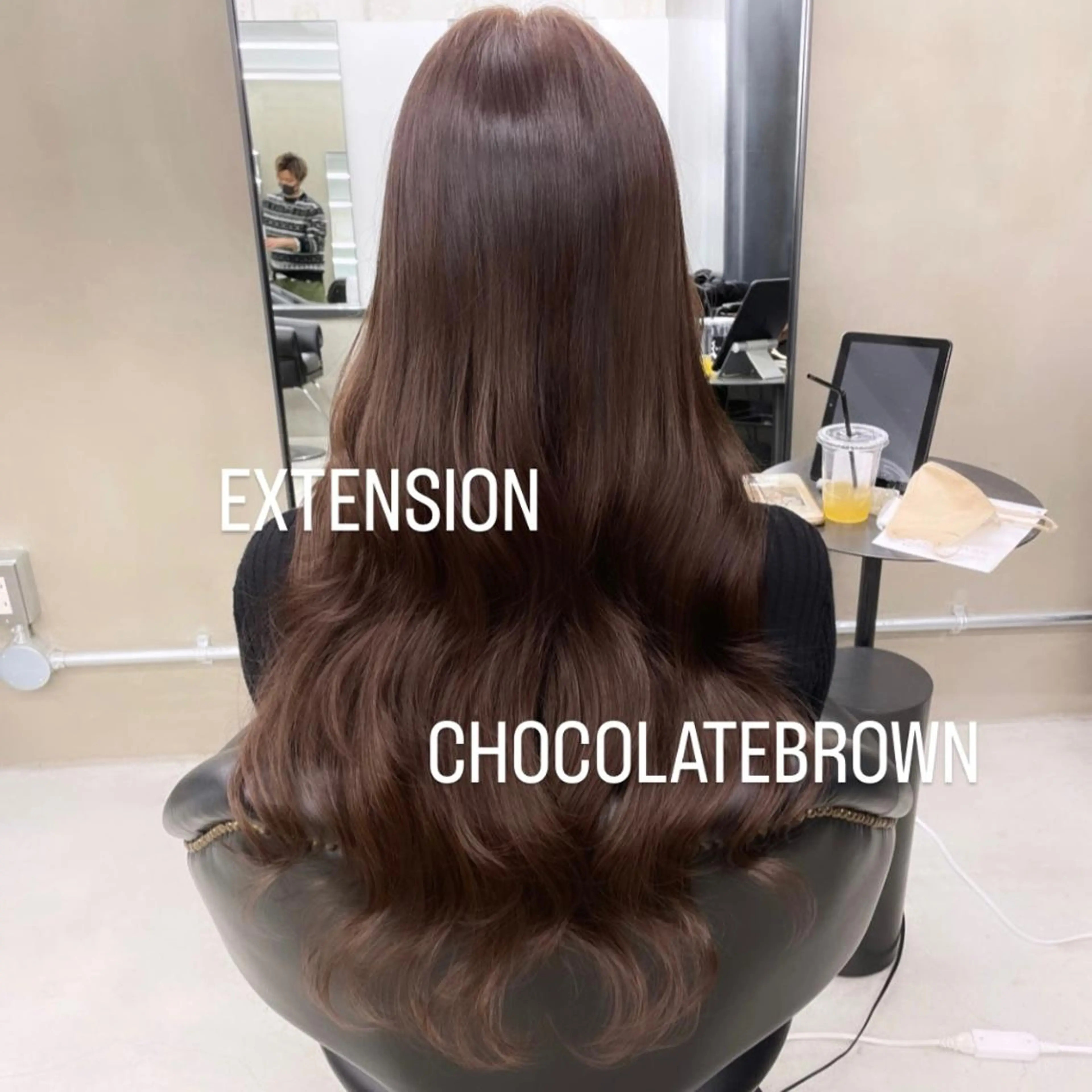 ロング カラー エクステ🩵ブリーチ 韓国ヘア🩵KAEのヘアスタイル