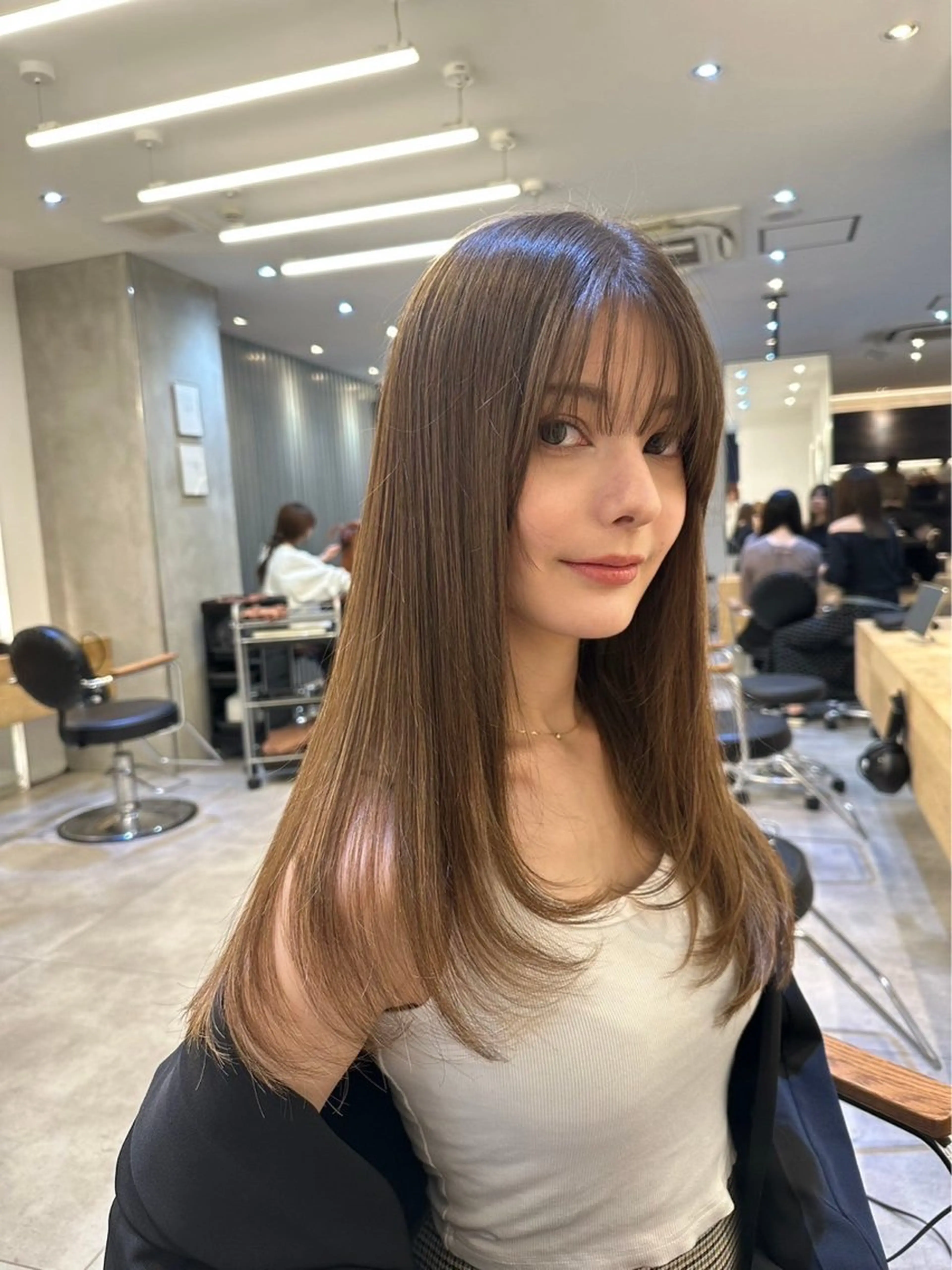 ロング カラー カット ヘアカラー トリートメント 🪞個室サロン/韓国 艶髪/keito🪞のヘアスタイル