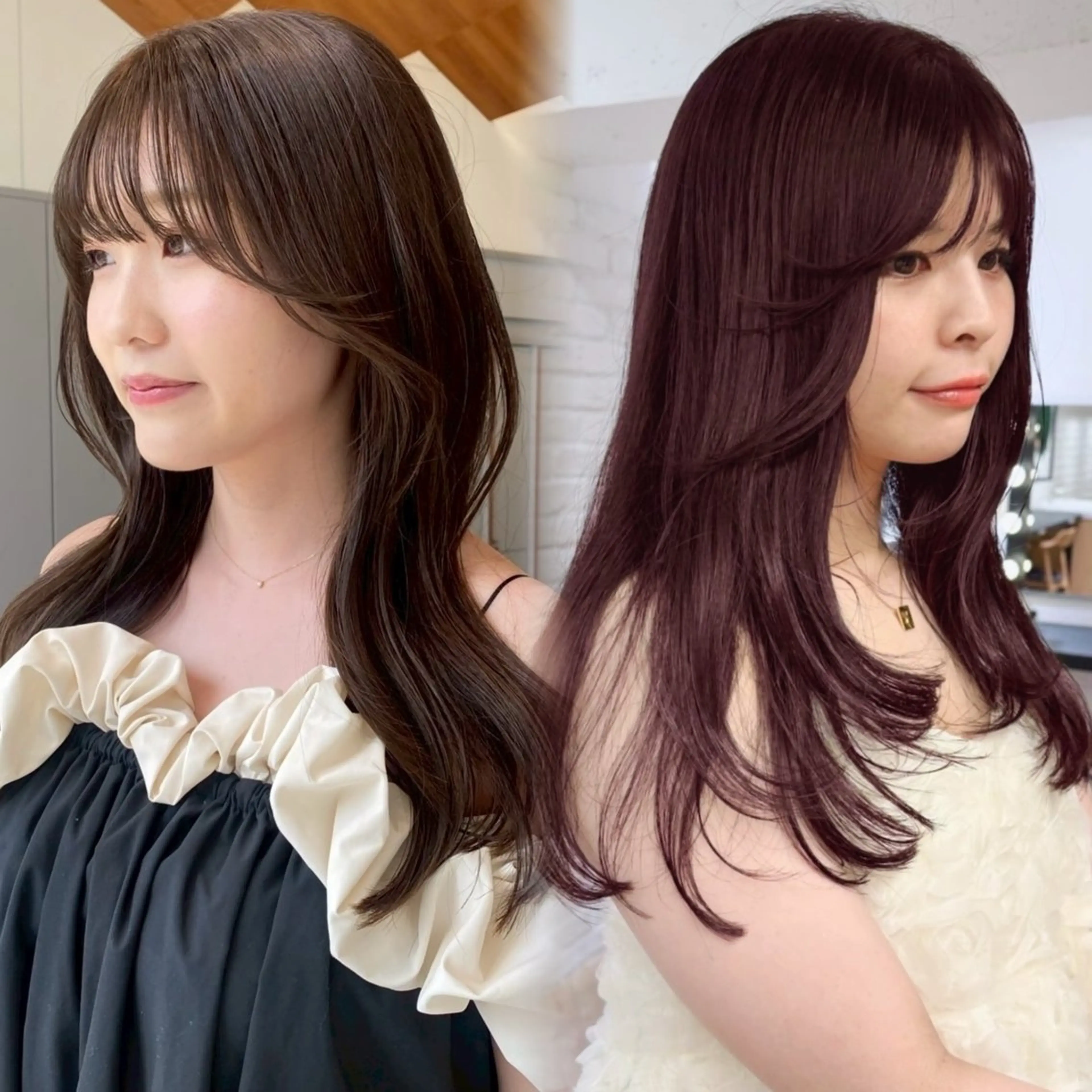 ロング カラー 透明感カラー カット ヘアカラー レイヤーカット/暖色 カラー/mao🎀のヘアスタイル