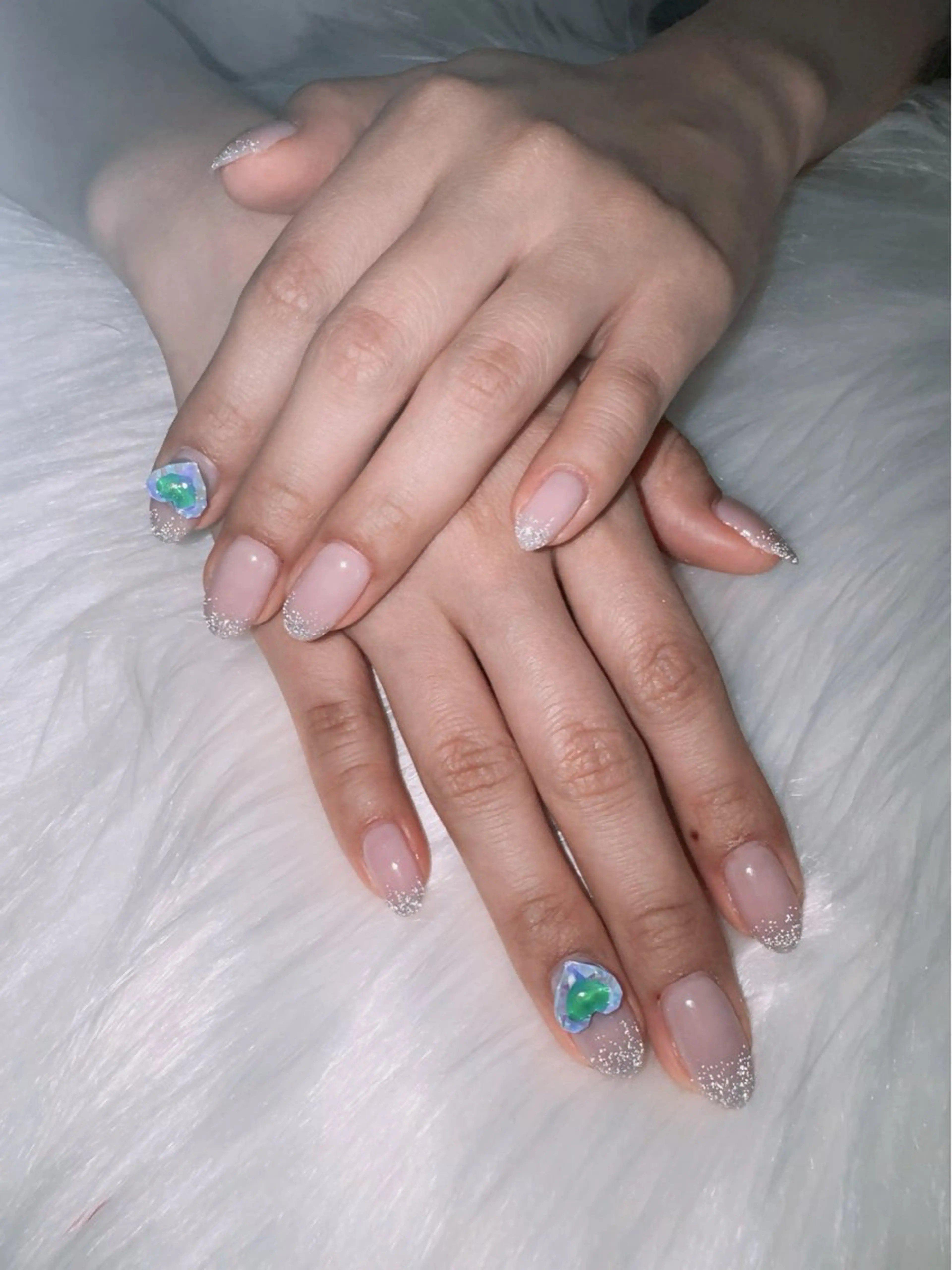 ネイル 長さ出し フラッシュネイル フレンチネイル ジェルネイル グラデーション ハンドネイル nail sideraのネイルデザイン