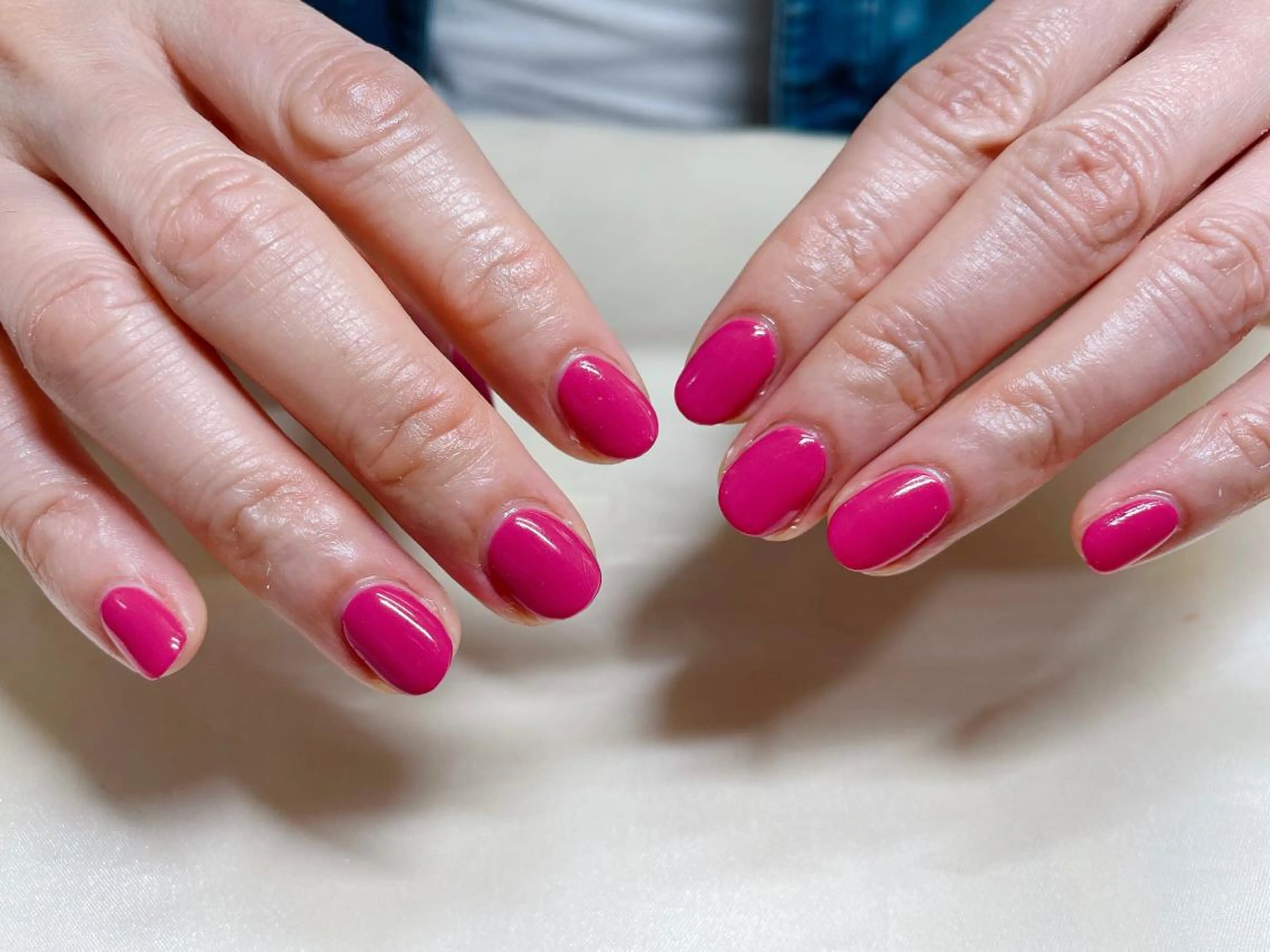 ネイル ワンカラーネイル ピンク mogunail &blowのネイルデザイン