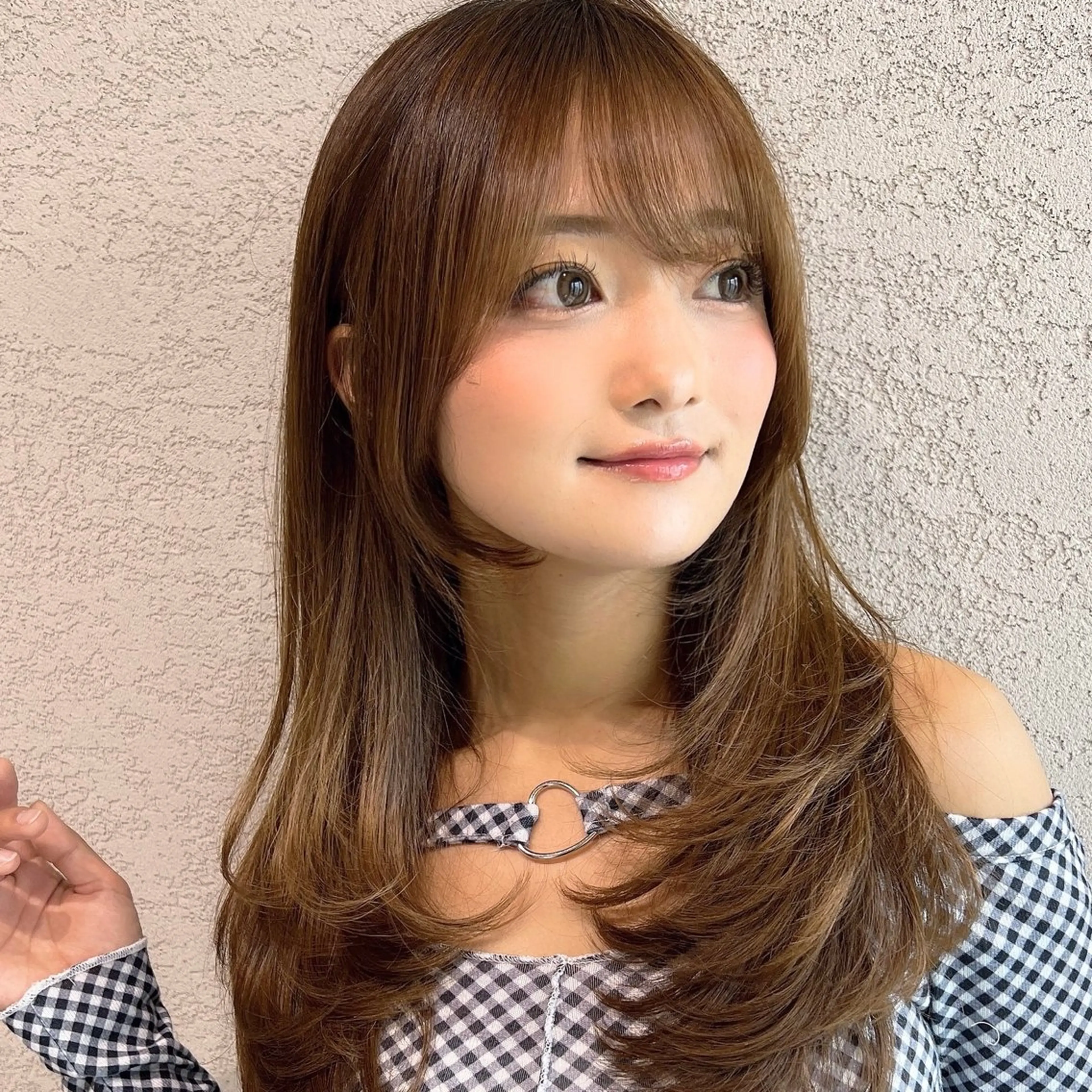 ロング カラー カット ヘアカラー トリートメント レイヤー|縮毛矯正 |韓国ボブ|岡田洸太のヘアスタイル