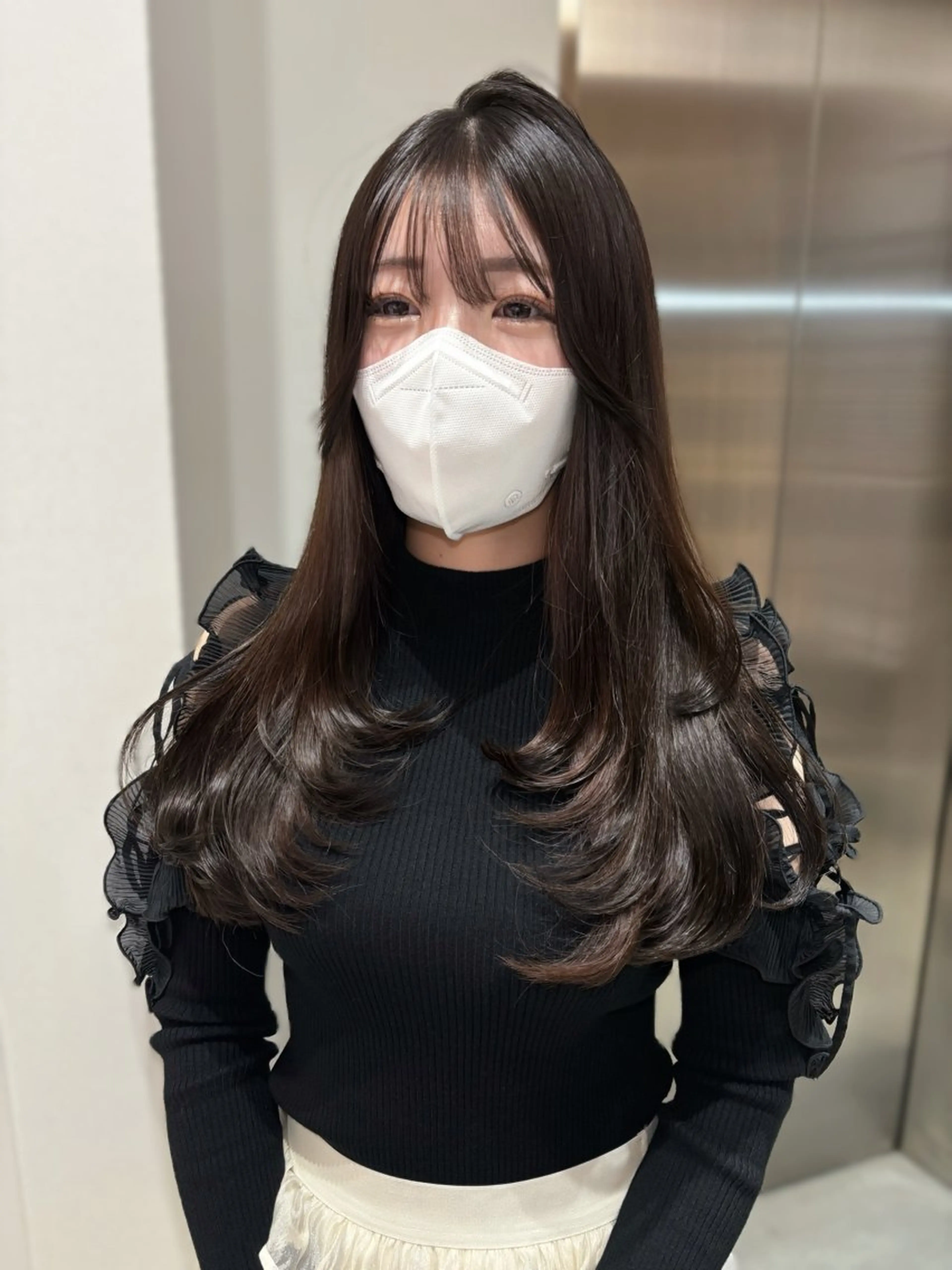 ロング 顔周りカット レイヤーカット カット soyon名古屋/ fuka🎀のヘアスタイル