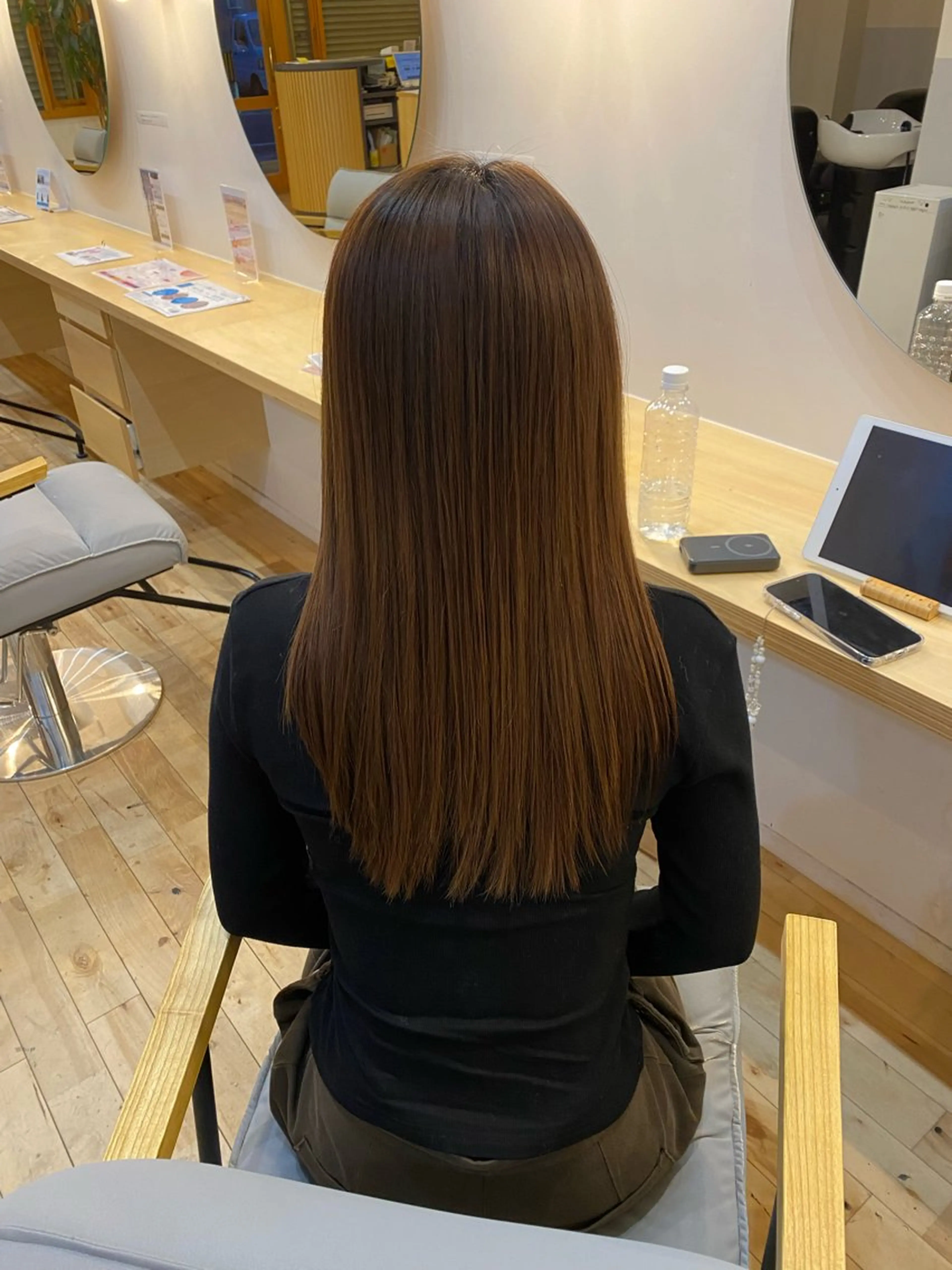 ロング 縮毛矯正 艶カラー／ストレート かとうゆうき🍯のヘアスタイル