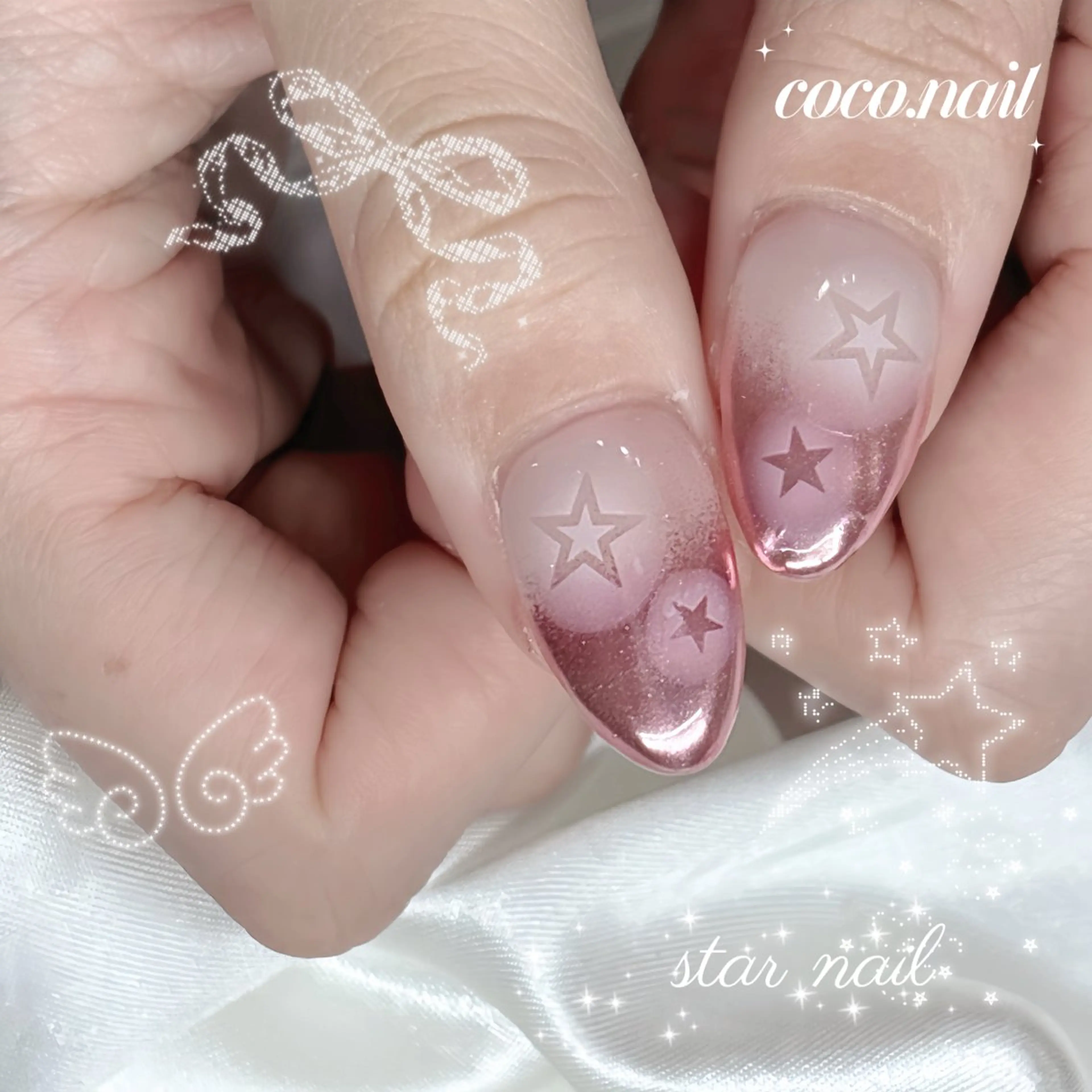 ネイル ハンドネイル coco.nail/ y2k/ワンホンのネイルデザイン