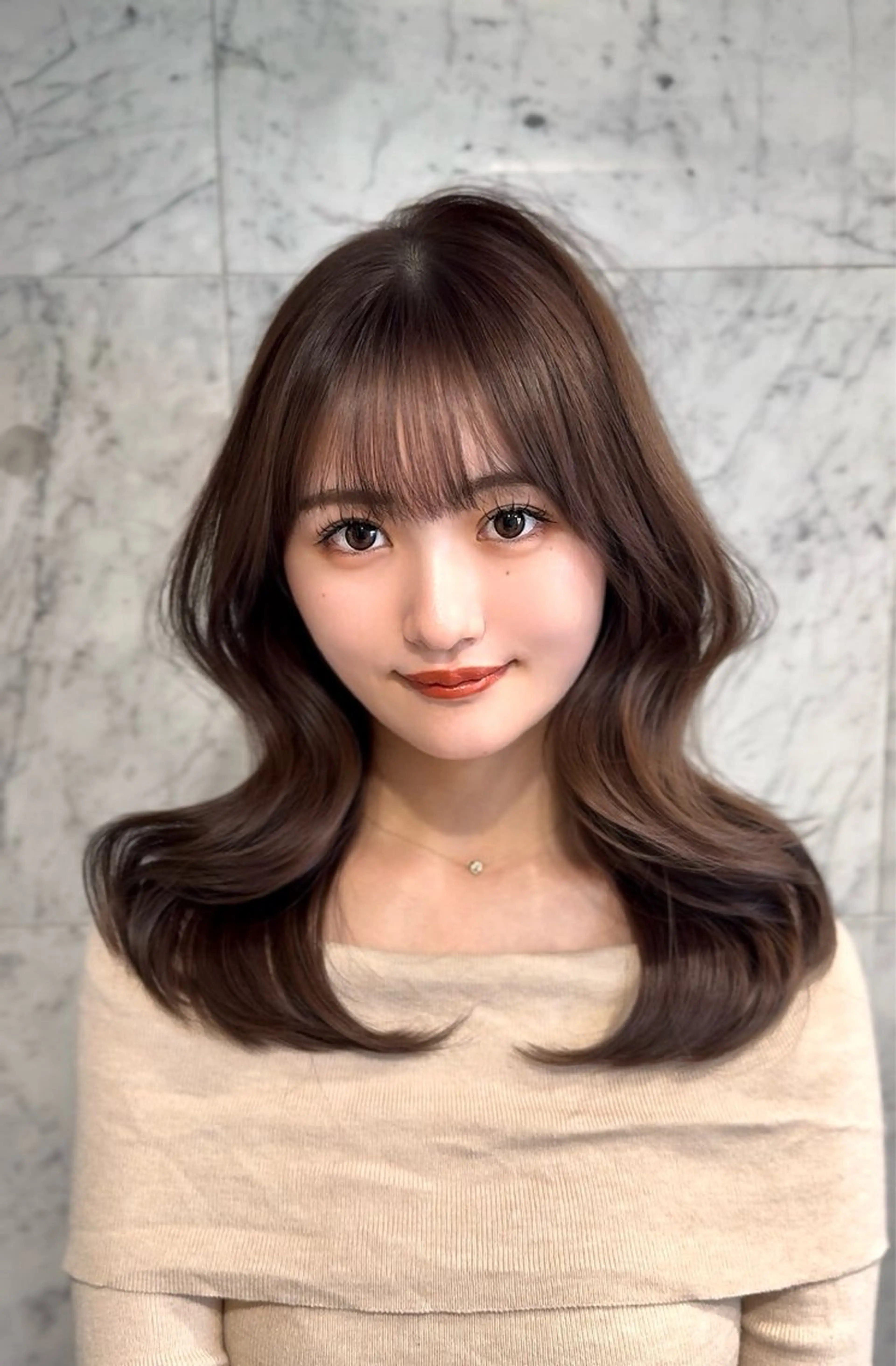 韓国風カット+韓国風イルミナカラー+韓国トリートメントの写真