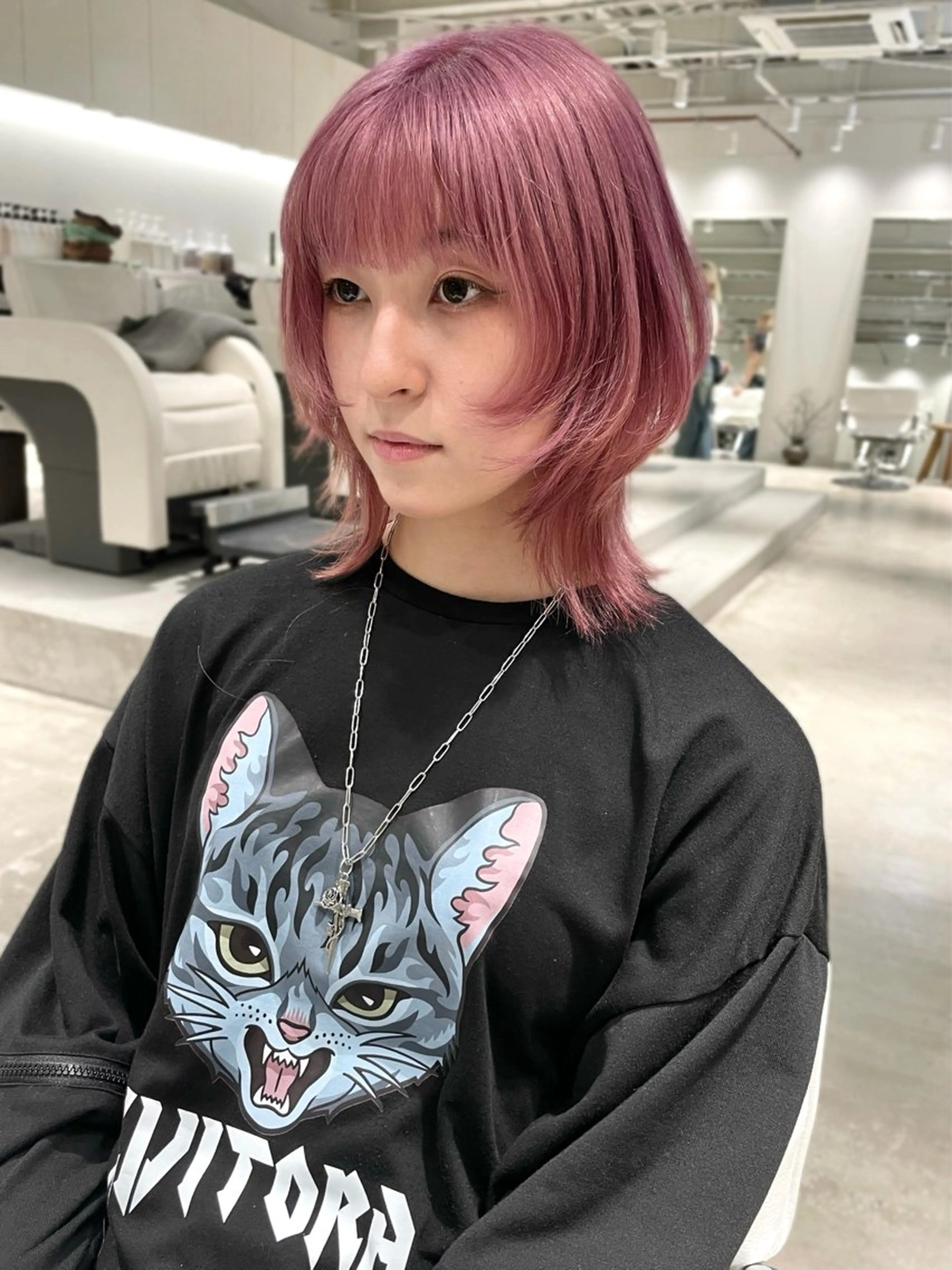 ショート カラー カット ヘアカラー 林 千聖のヘアスタイル