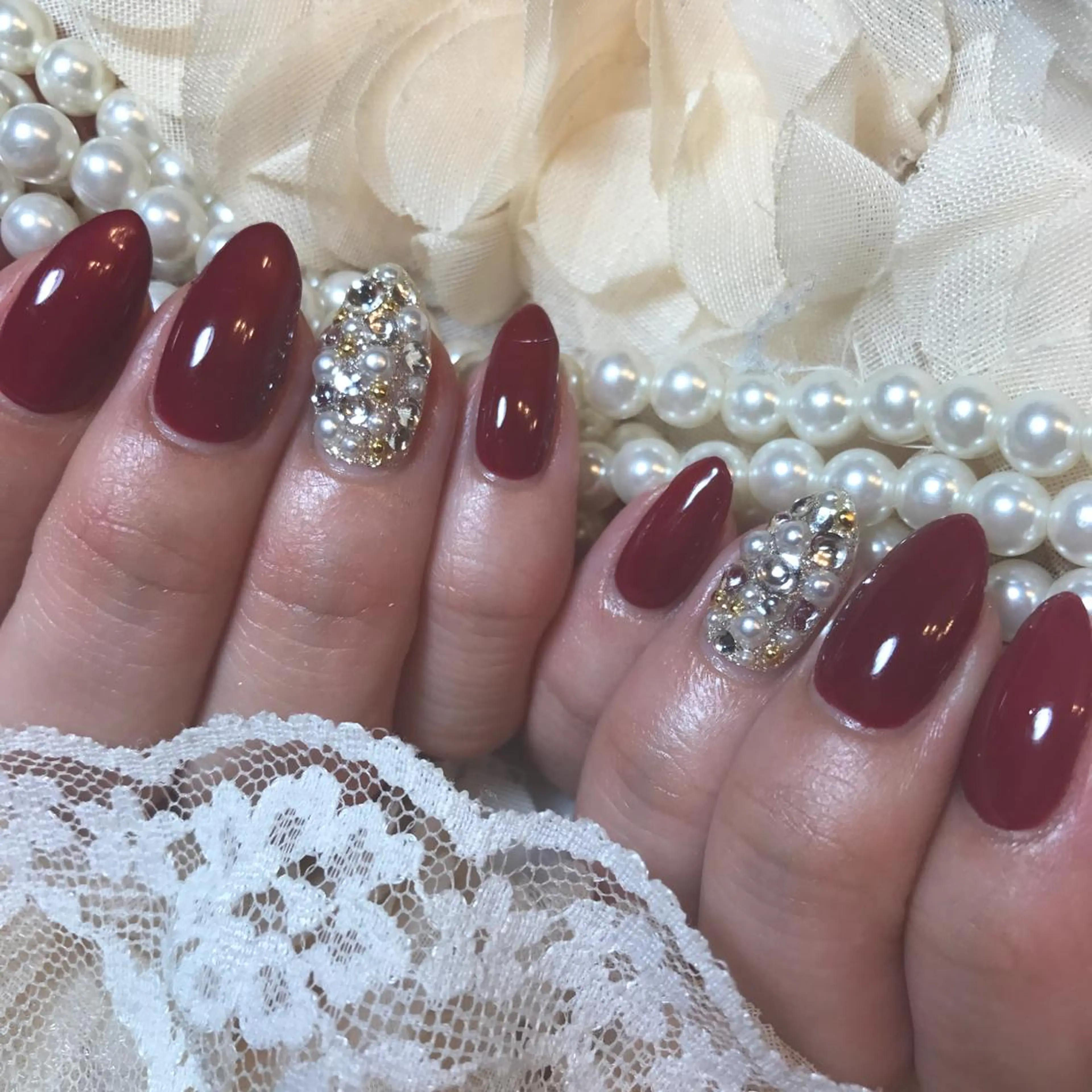 ネイル ボルドー YUKI /stellavieのネイルデザイン