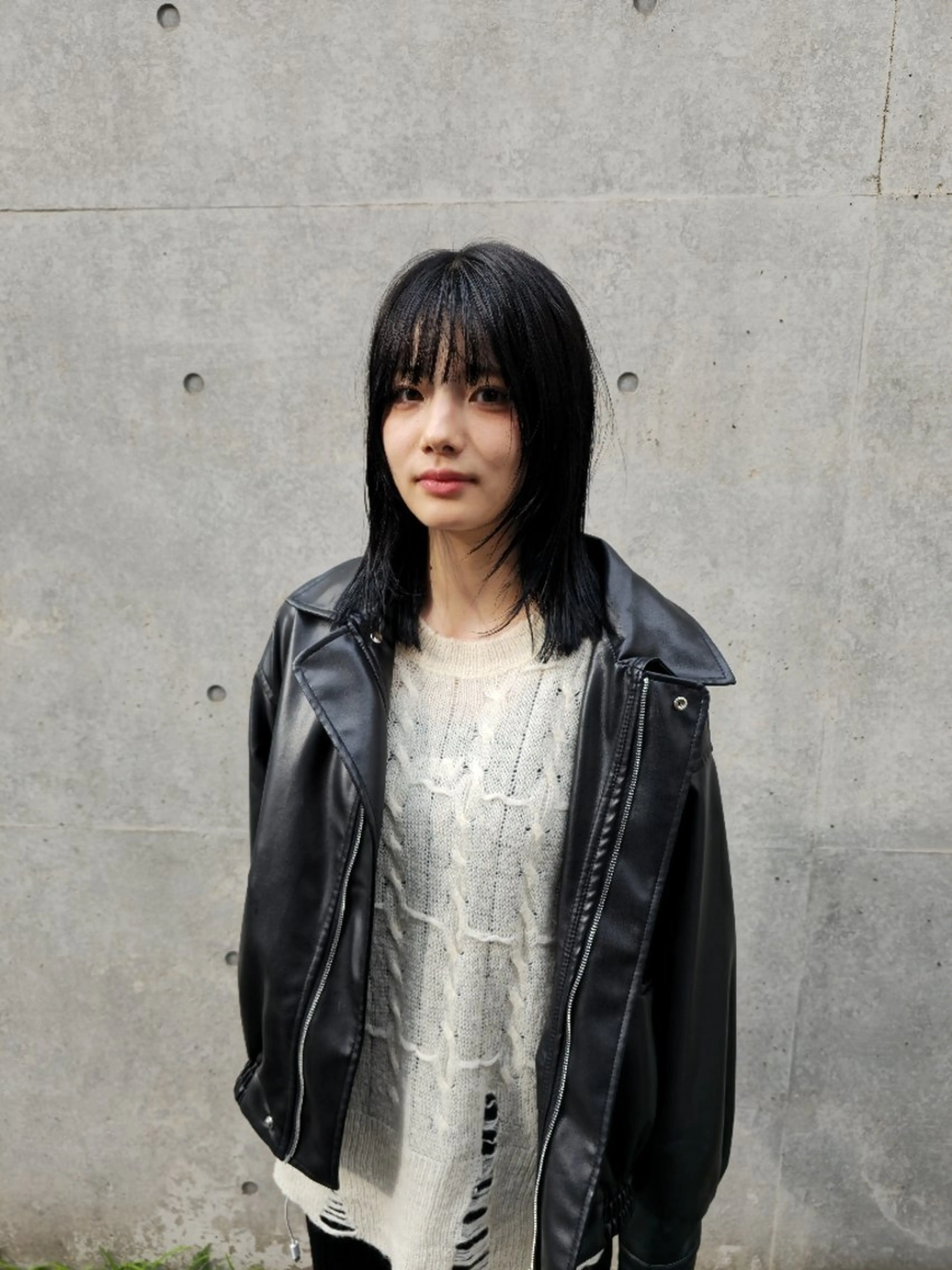 セミロング カラー OMA　 カタギシのヘアスタイル