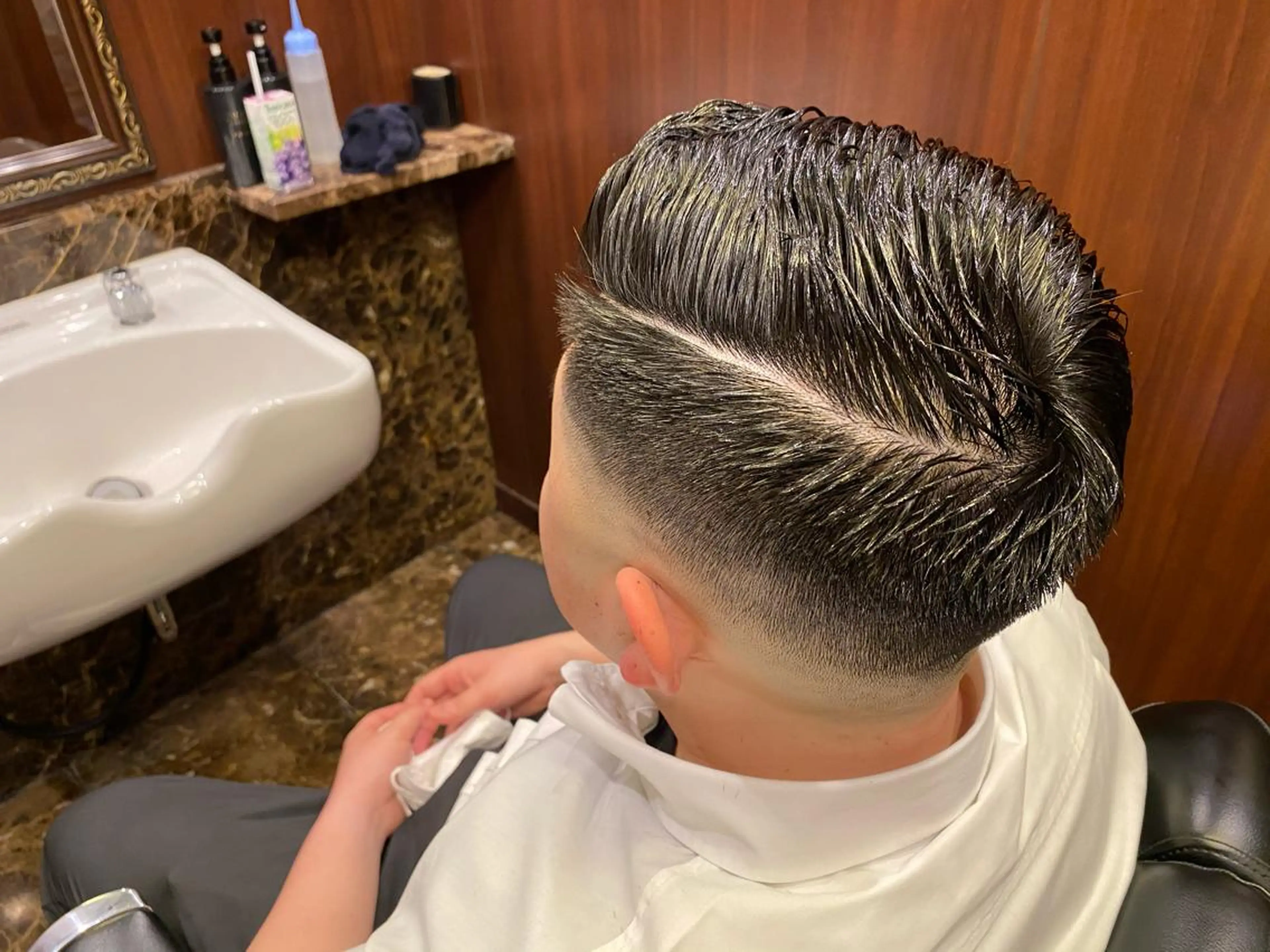 ショート メンズ フェードカット スキンフェード 浅見 天翔のヘアスタイル