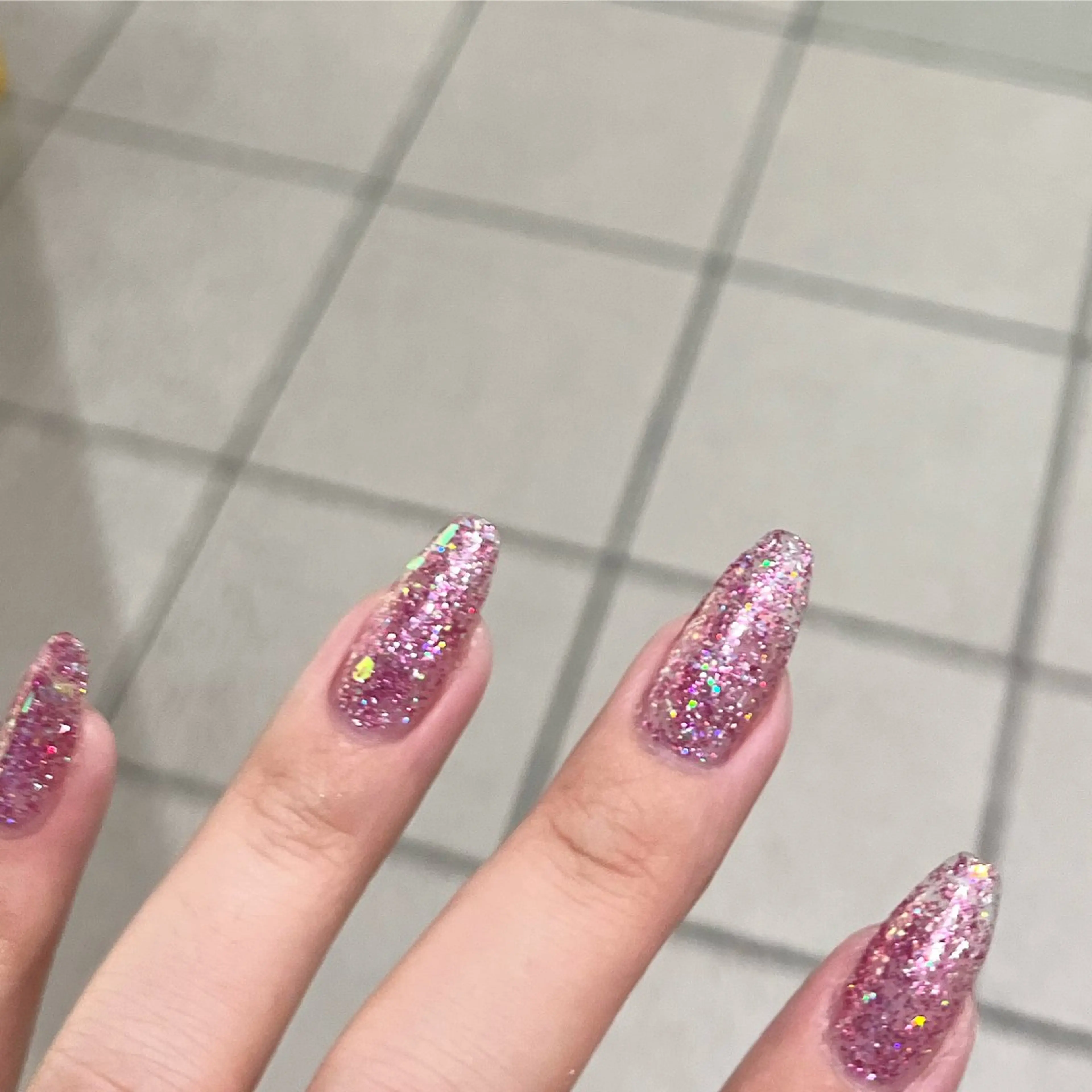 ネイル ラメ(グリッター) ピンク Ibuki 🎀仙台パルコ🎀のマツエク・マツパデザイン