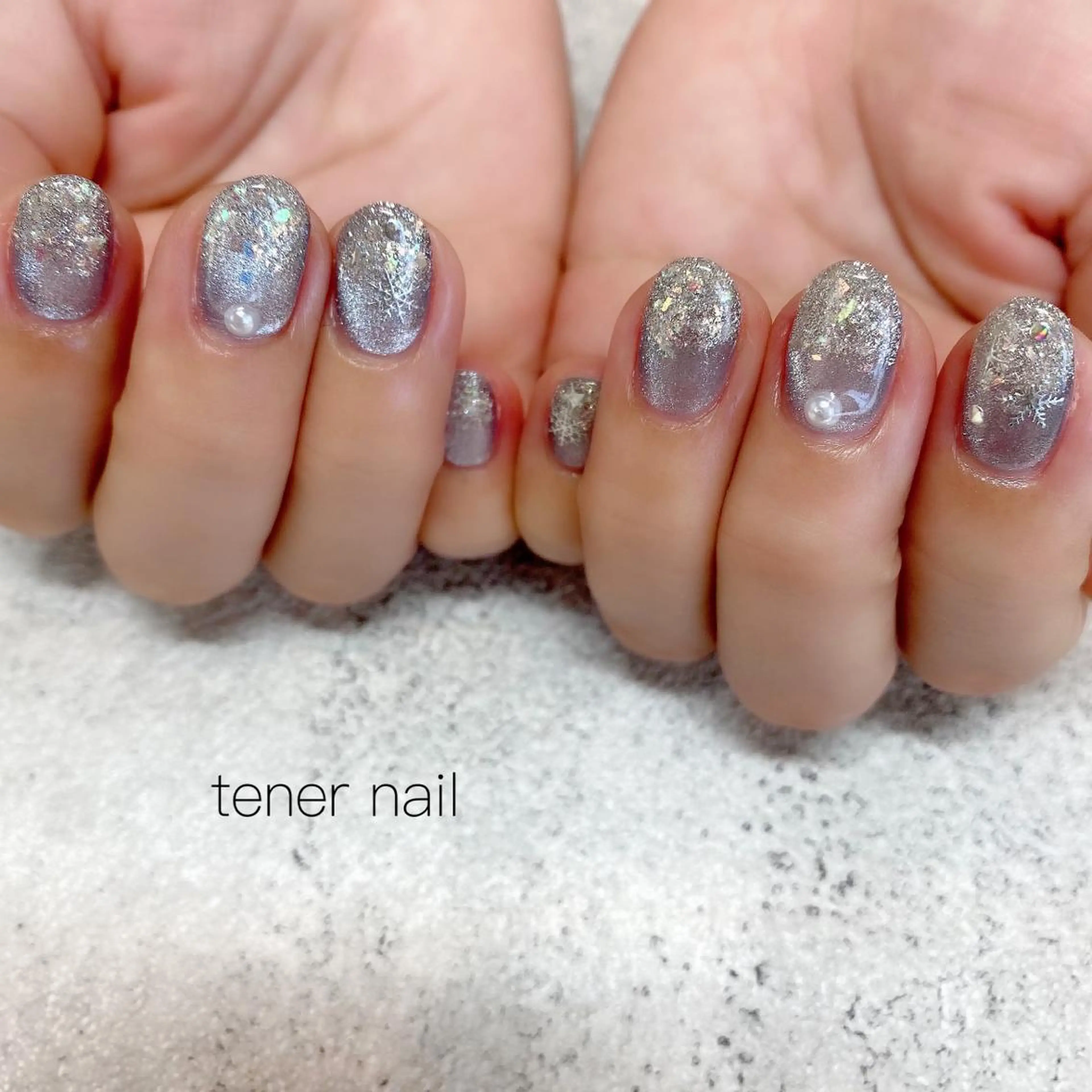 ネイル グラデーション ラメ(グリッター) ラメグラデーション テネルネイル tener nailのネイルデザイン