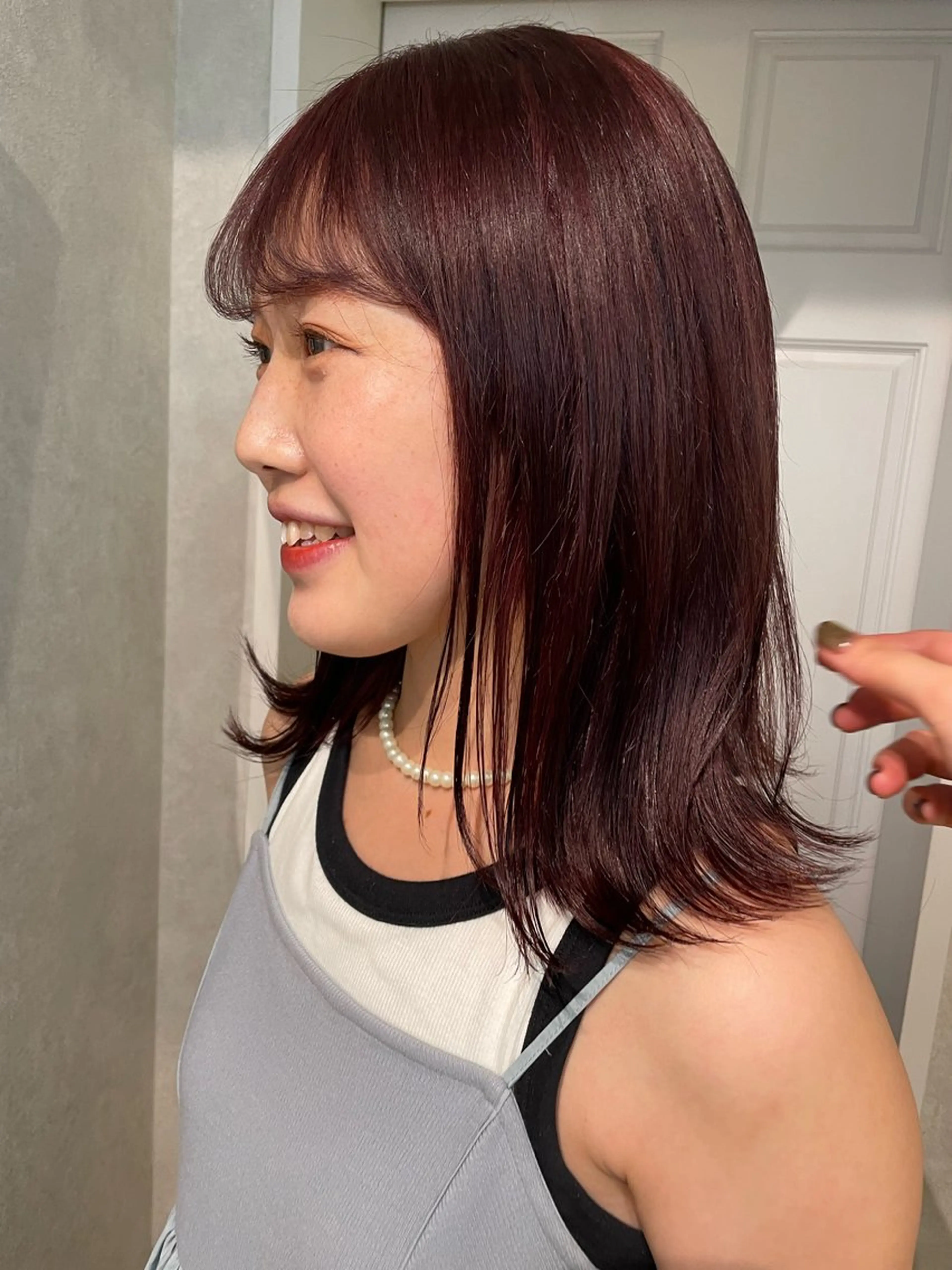 ミディアム カラー ブリーチ ダブルカラー ブリーチなしカラー ヘアカラー ナチュラル透明感🌱 小山美樹子のヘアスタイル