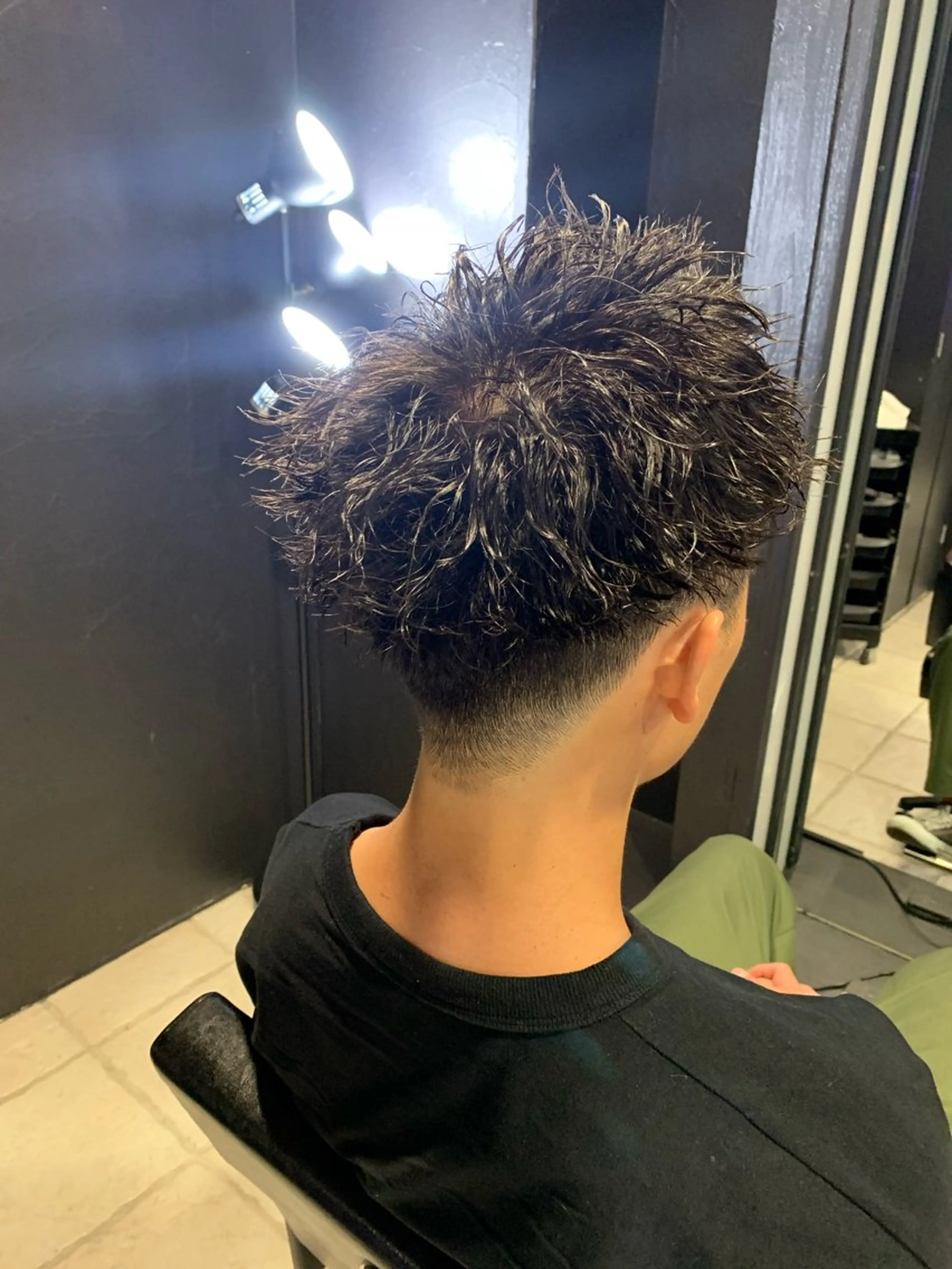 ショート メンズ カット パーマ トリートメント ヘアセット メンズパーマ/難波/ 心斎橋　室園亮佑のヘアスタイル