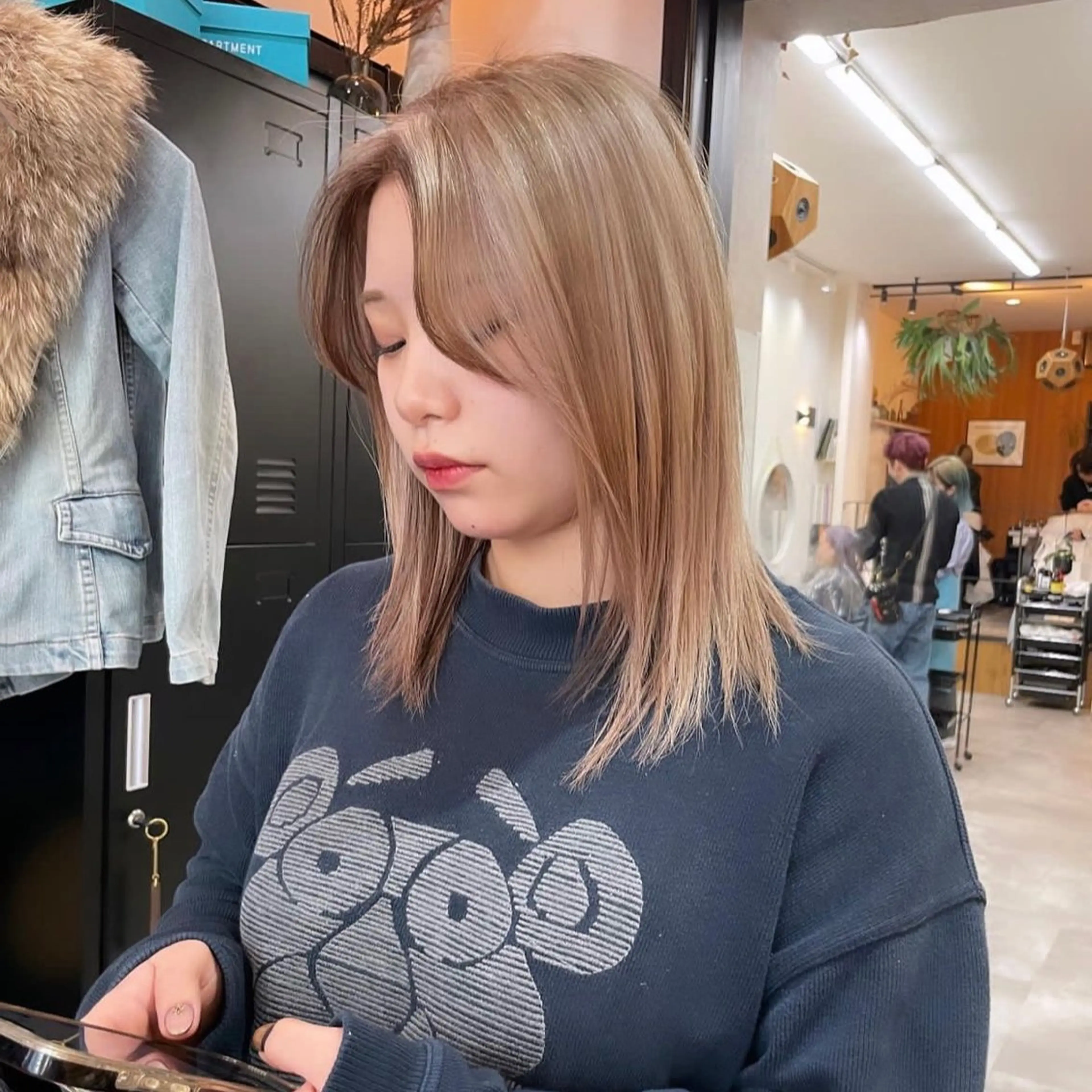 ミディアム カラー 花香竜太/エクステ /ハイトーンカラーのヘアスタイル